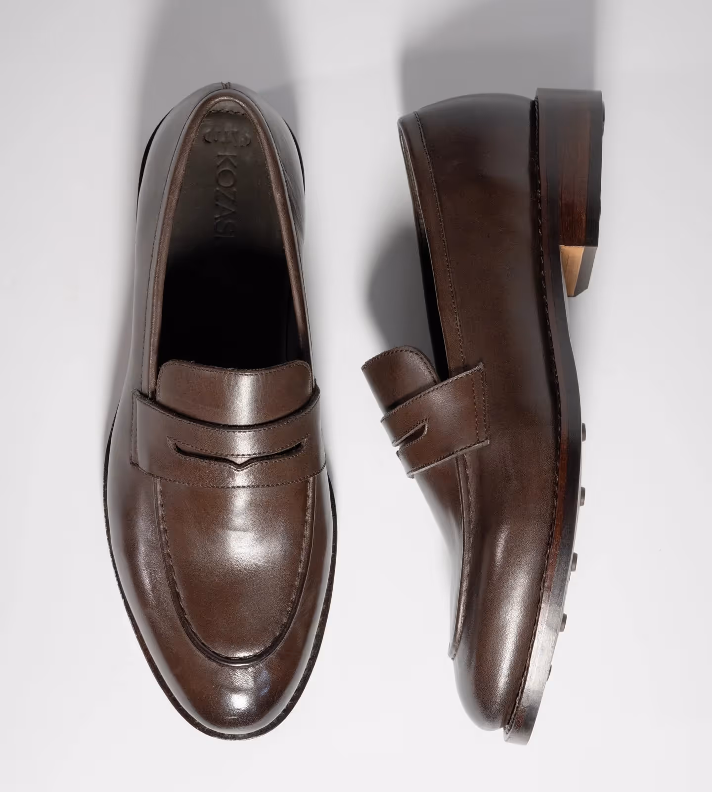 Hand Welted Classic Brown Penny Loafers image 2