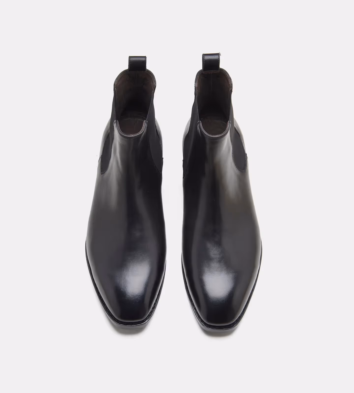 Hand Welted Classic Chisel Toe Black Chelsea Boots image 2