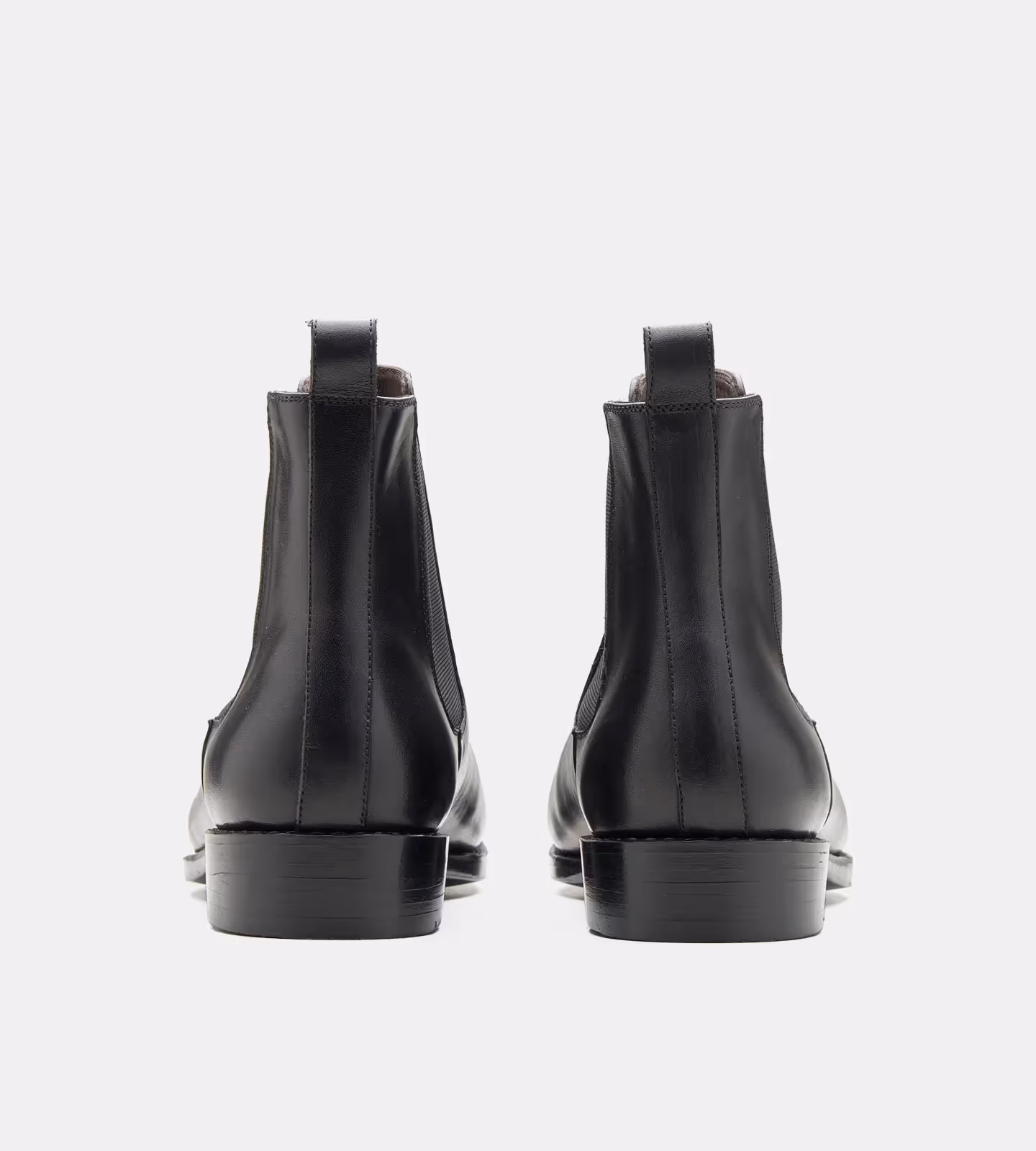 Hand Welted Classic Chisel Toe Black Chelsea Boots image 4