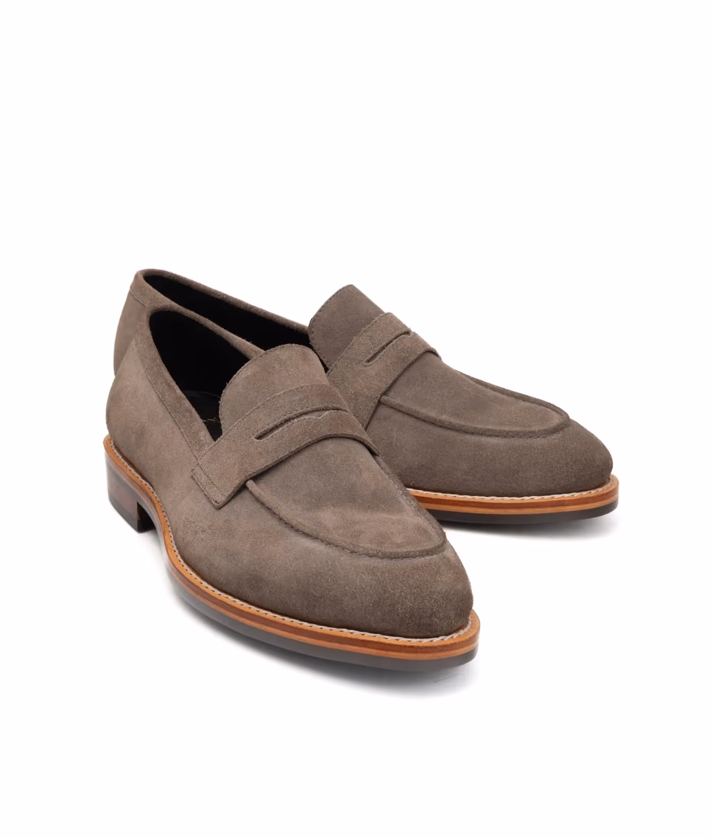 Hand Welted Classic Grey Suede Penny Loafer image 4