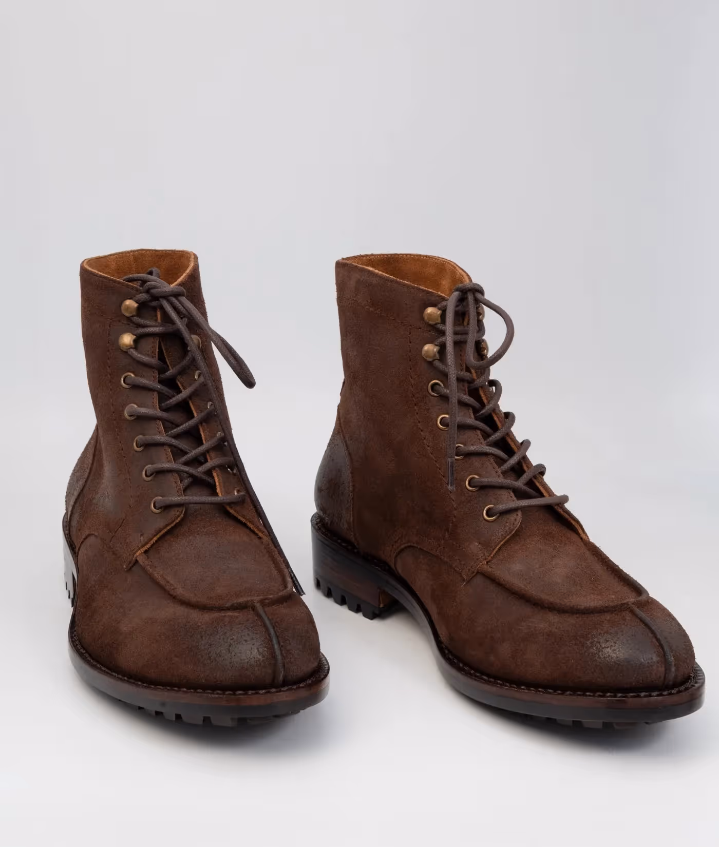 Hand Welted Classic Rough Out Split Toe Derby Boot image 1