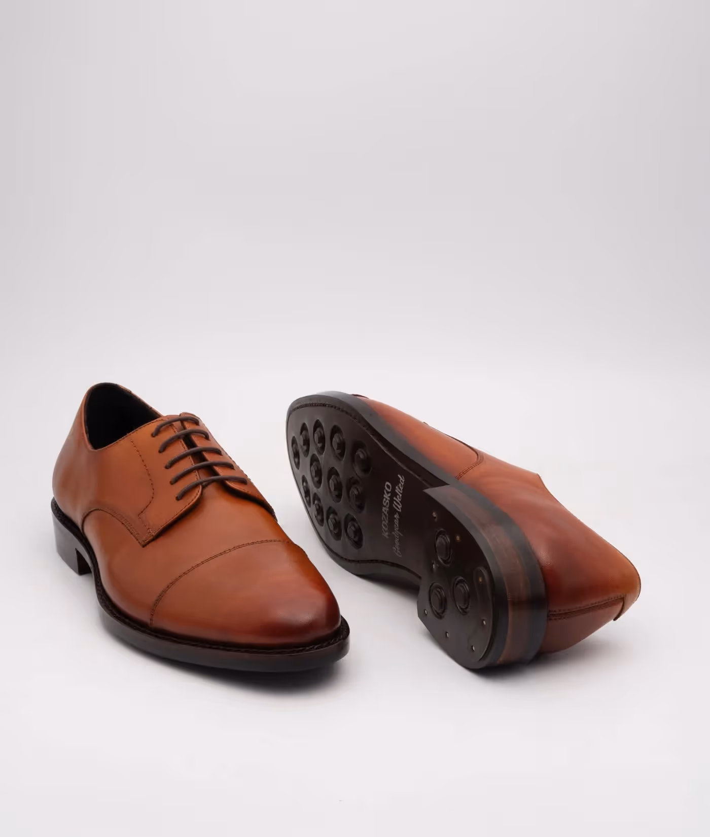 Hand Welted Classic Tan Captoe Derby image 2