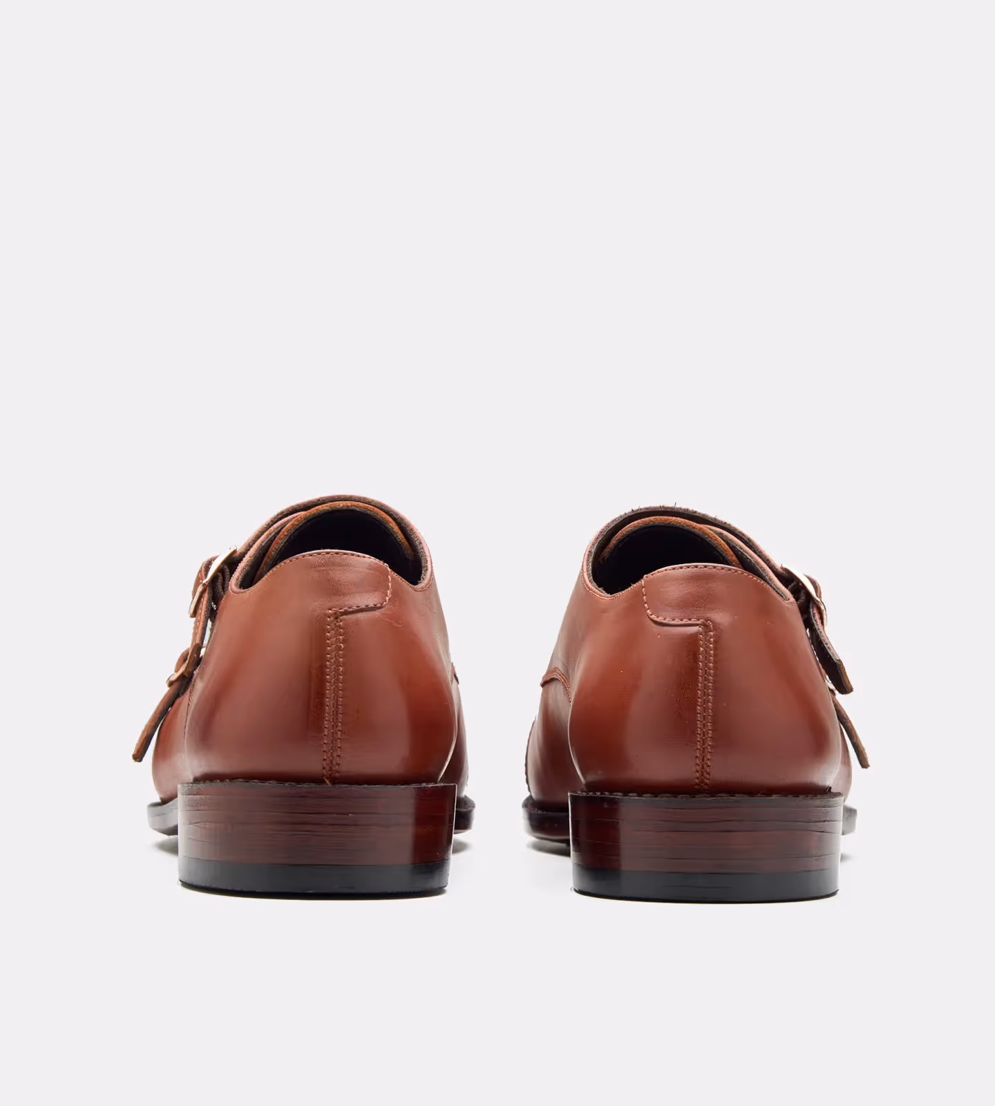 Hand Welted Cognac Double Strap Monk Shoe image 5