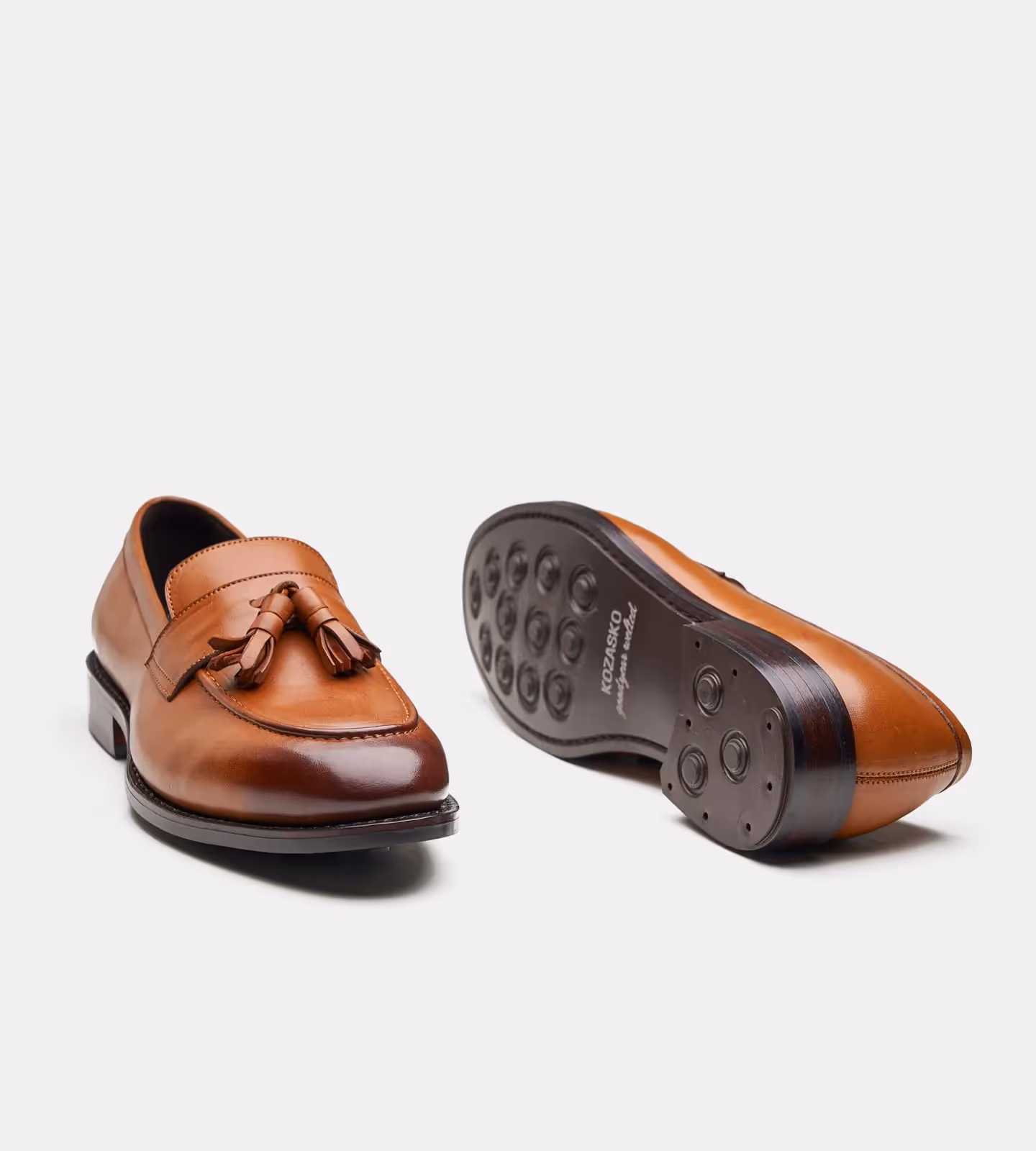 Hand Welted Cognac Tassel Loafer image 2