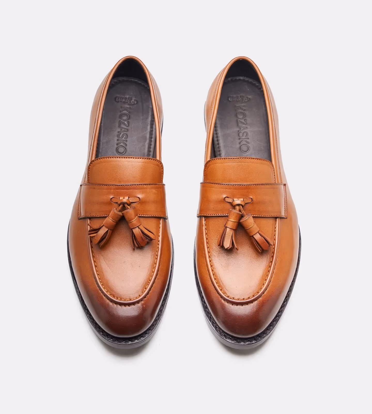 Hand Welted Cognac Tassel Loafer image 3