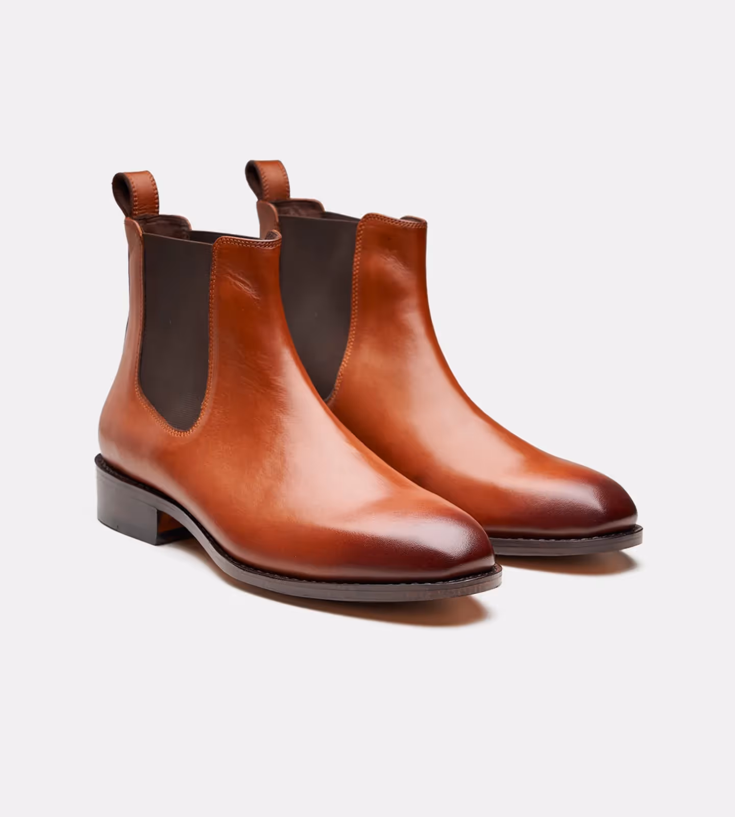 Hand Welted Cognac Wholecut Chelsea Boot image 2