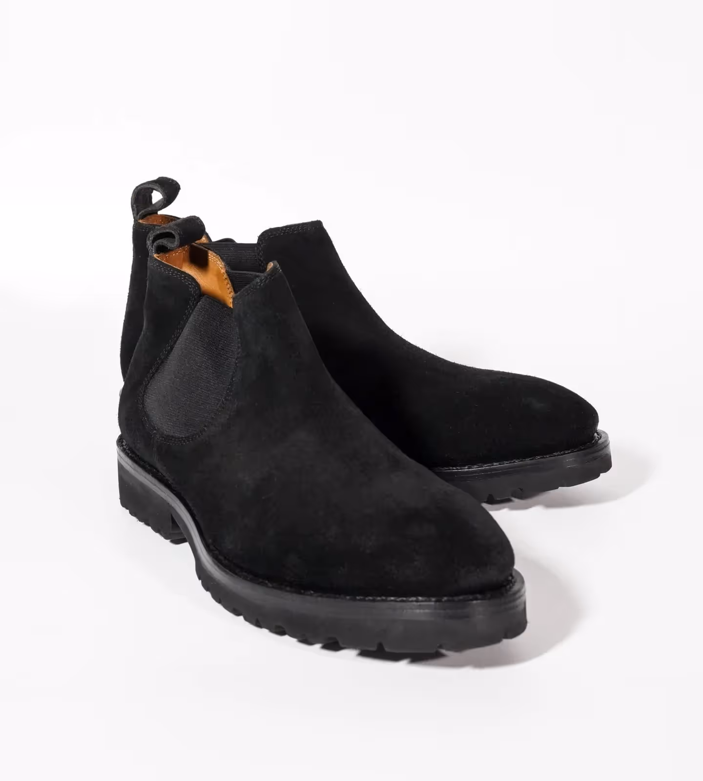 Hand Welted Comfort Black Suede Chelsea Boot image 1