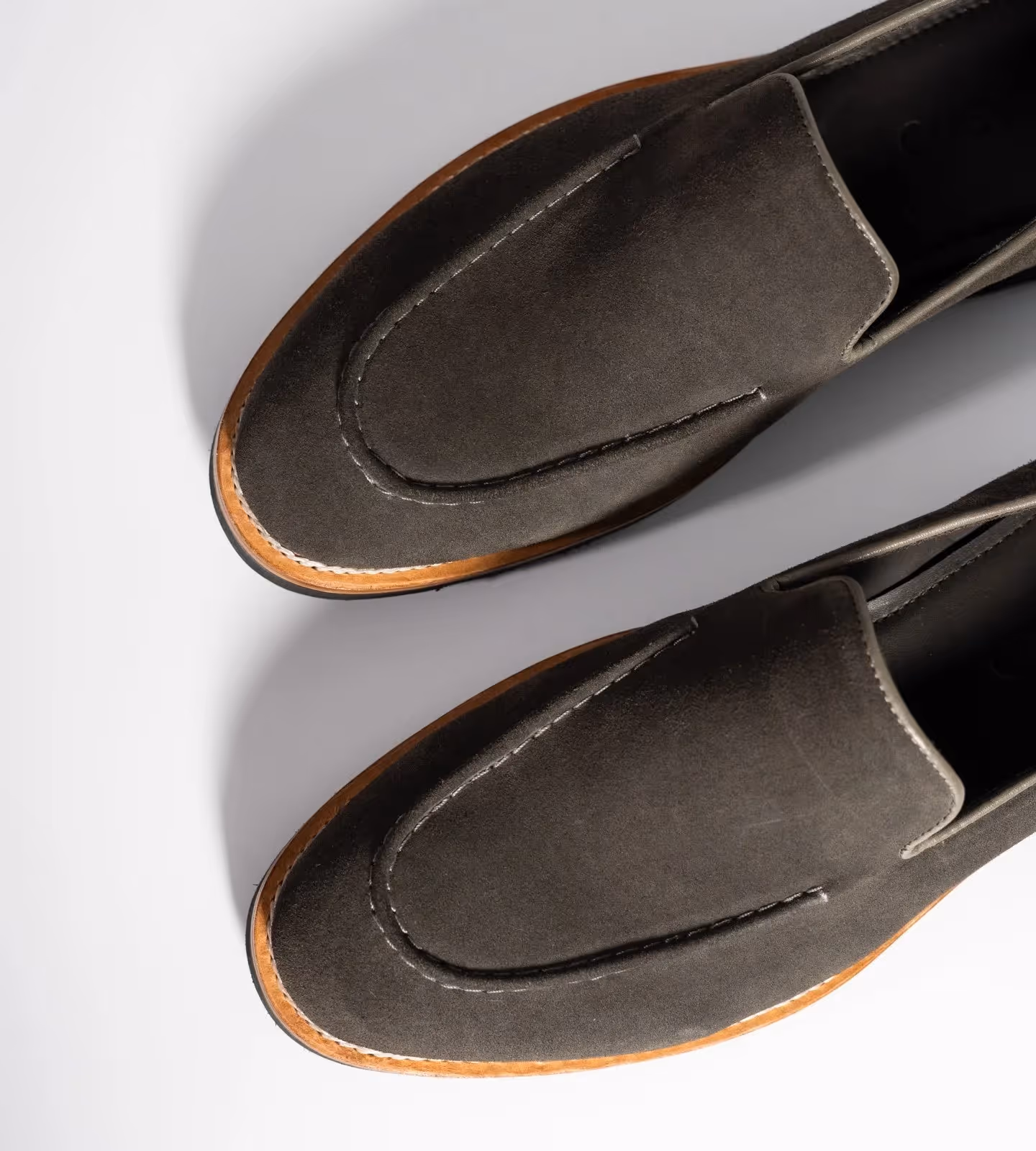 Hand Welted Comfort Grey Suede Loafers image 3