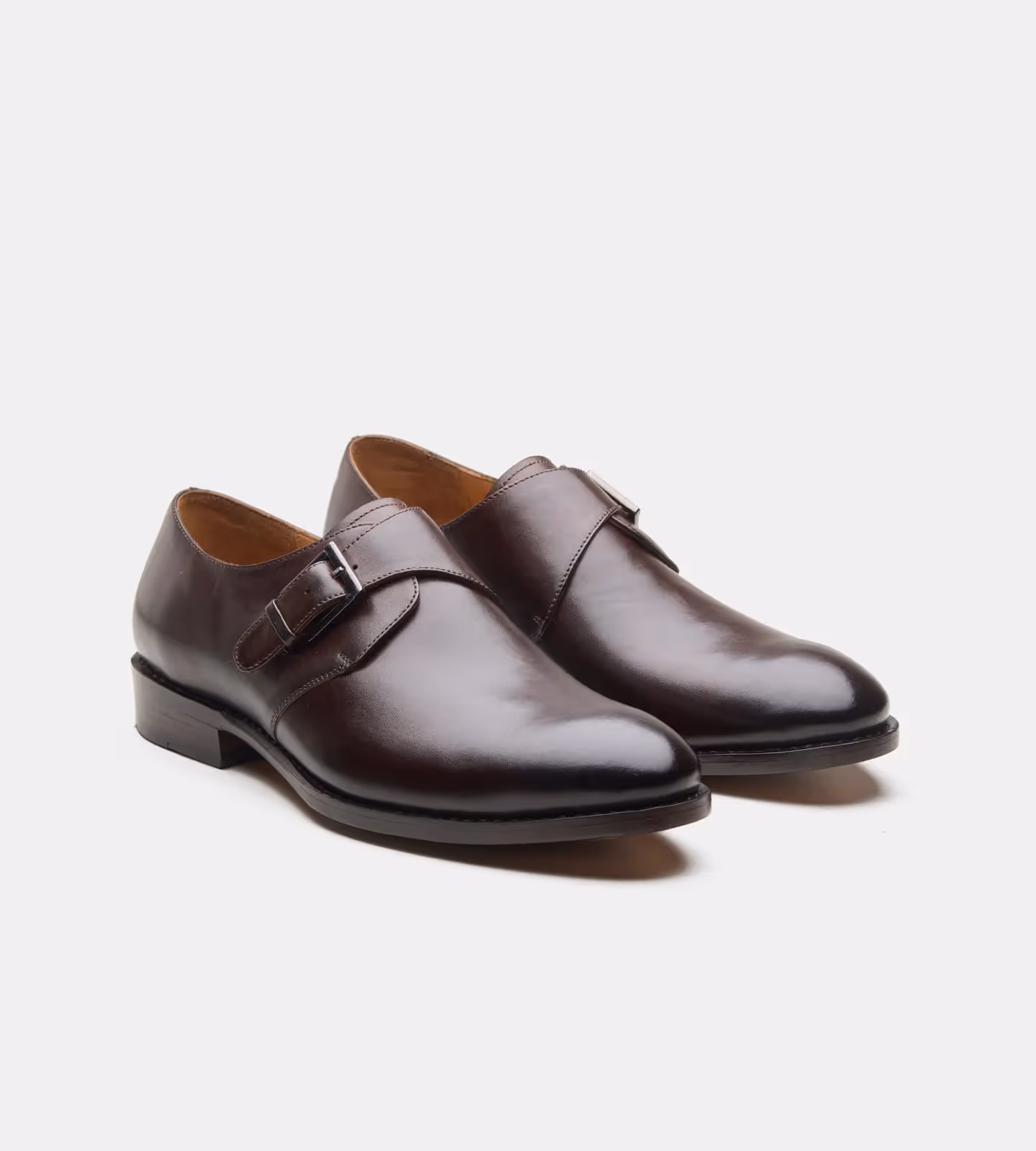 Hand Welted Dark Brown Single Strap Monks image 1