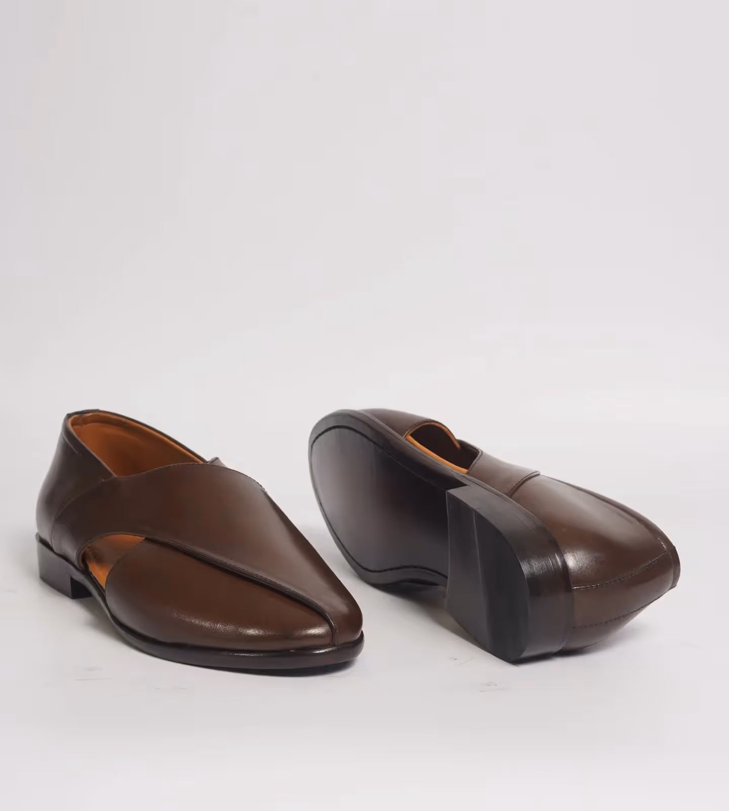 Hand Welted Full Grain Leather Peshawari Shoes  image 3