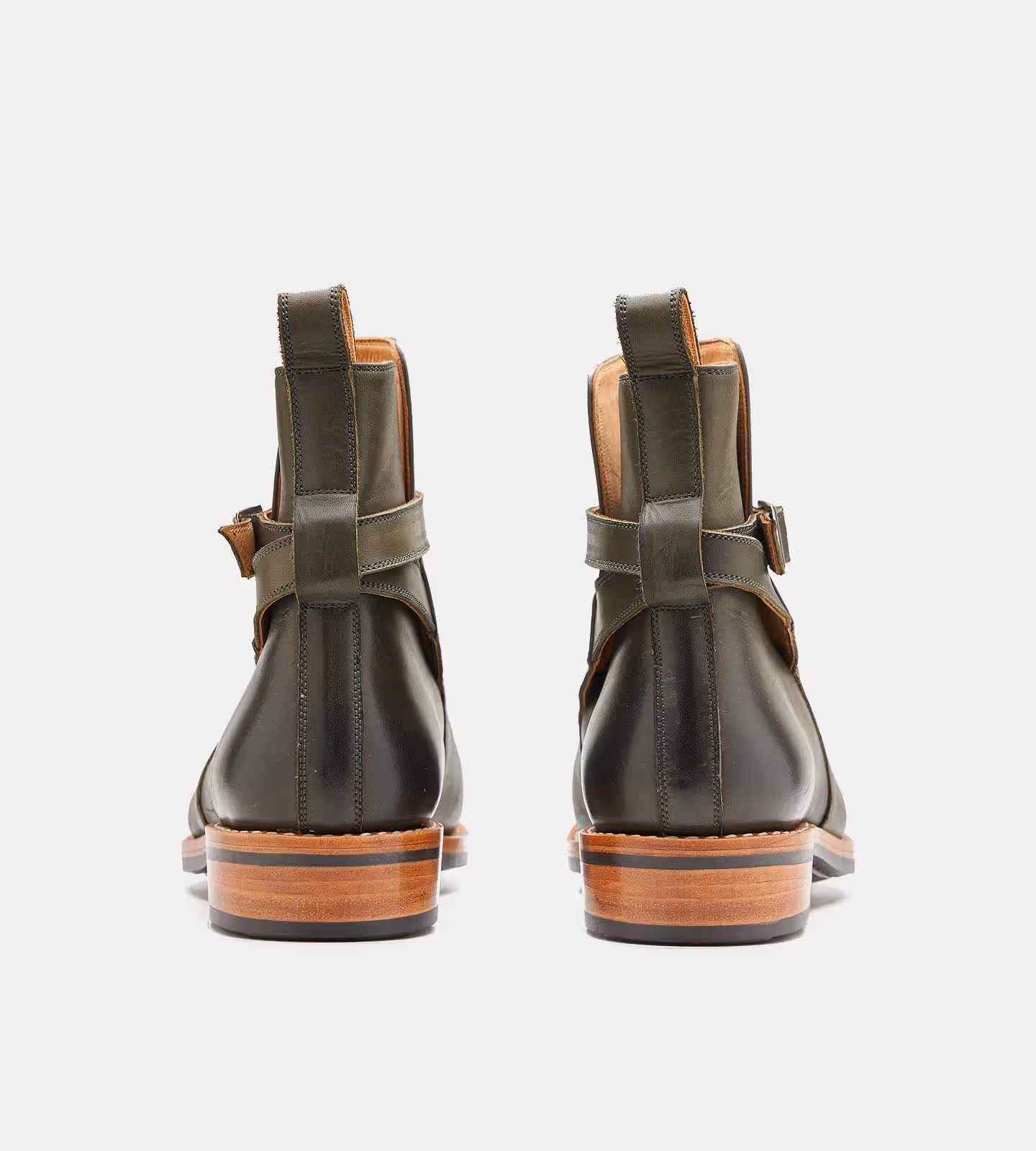 Hand Welted Full Grain Olive Jodhpur Boot image 5