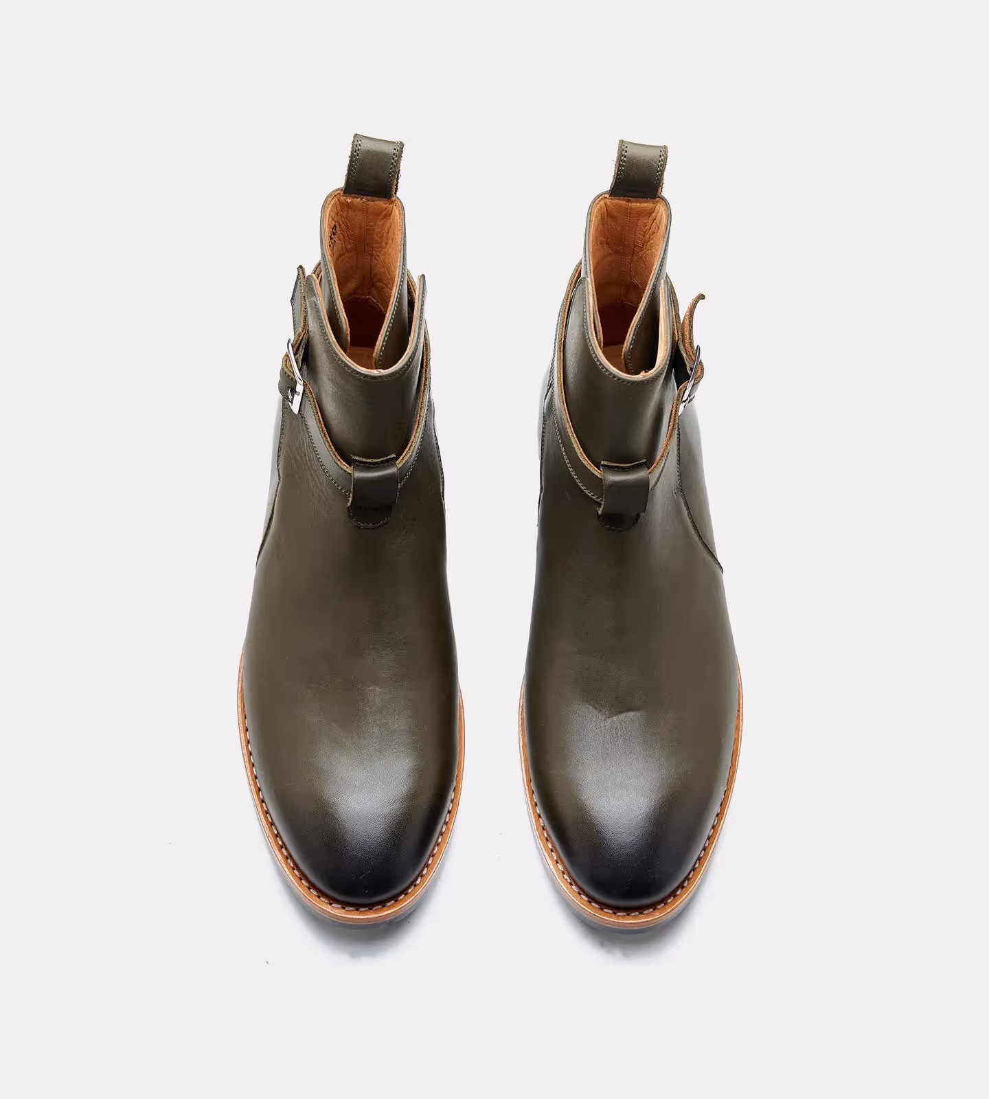 Hand Welted Full Grain Olive Jodhpur Boot image 6