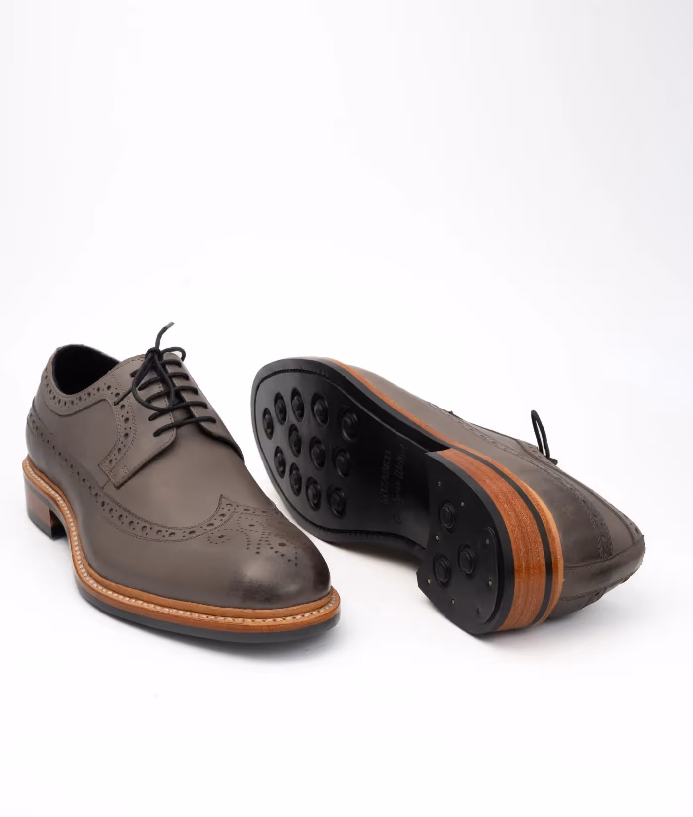 Hand Welted Grey Longwing Blucher image 2