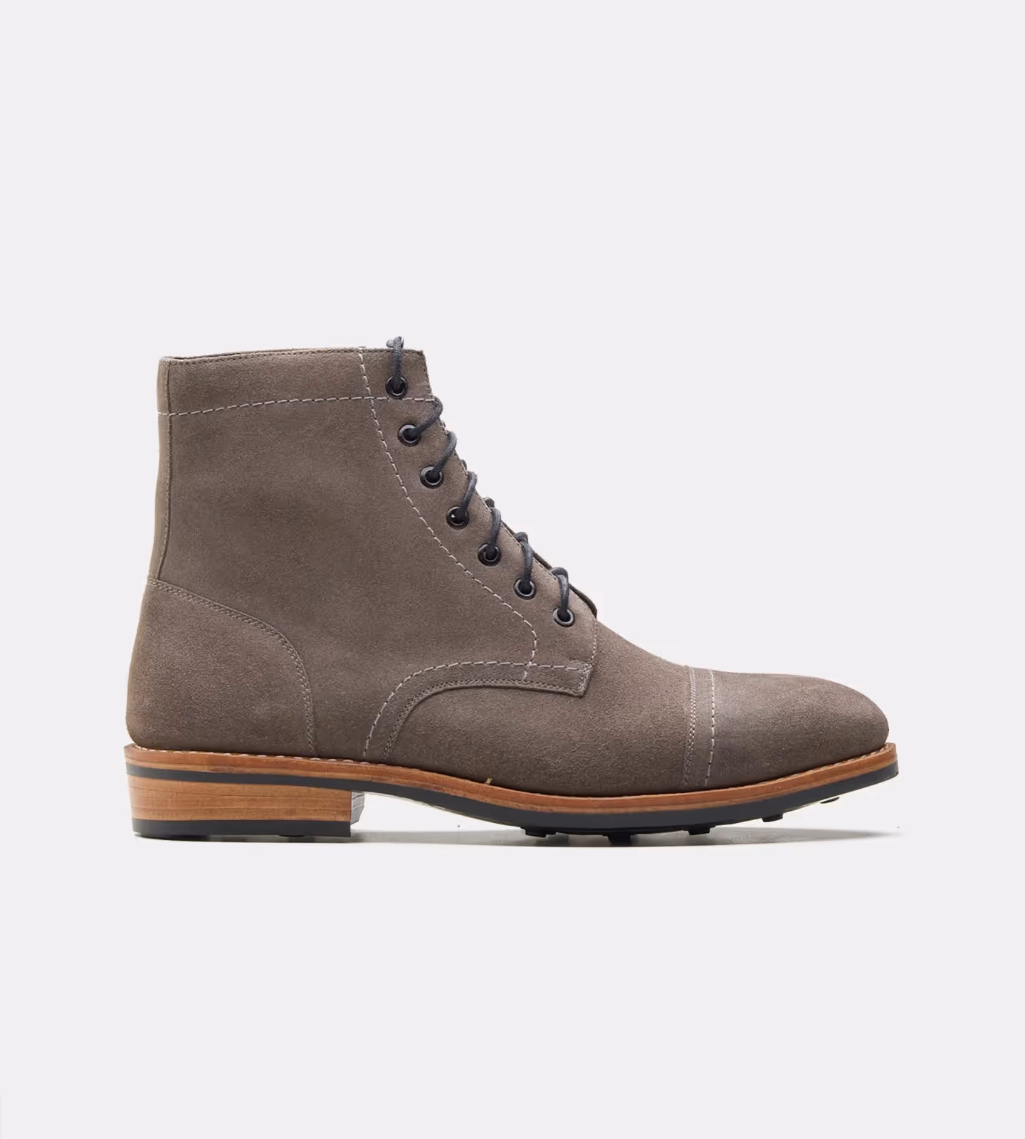 Hand Welted Grey Suede Captoe Boot  image 4