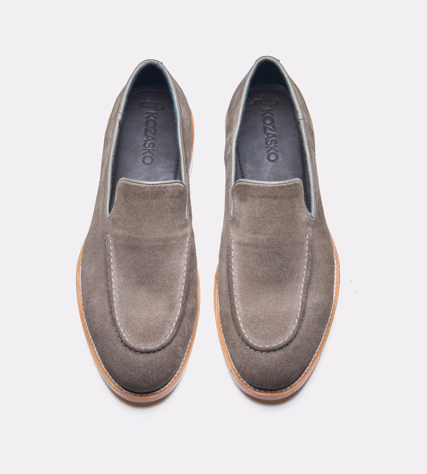 Hand Welted Grey Suede Slip Ons  image 4