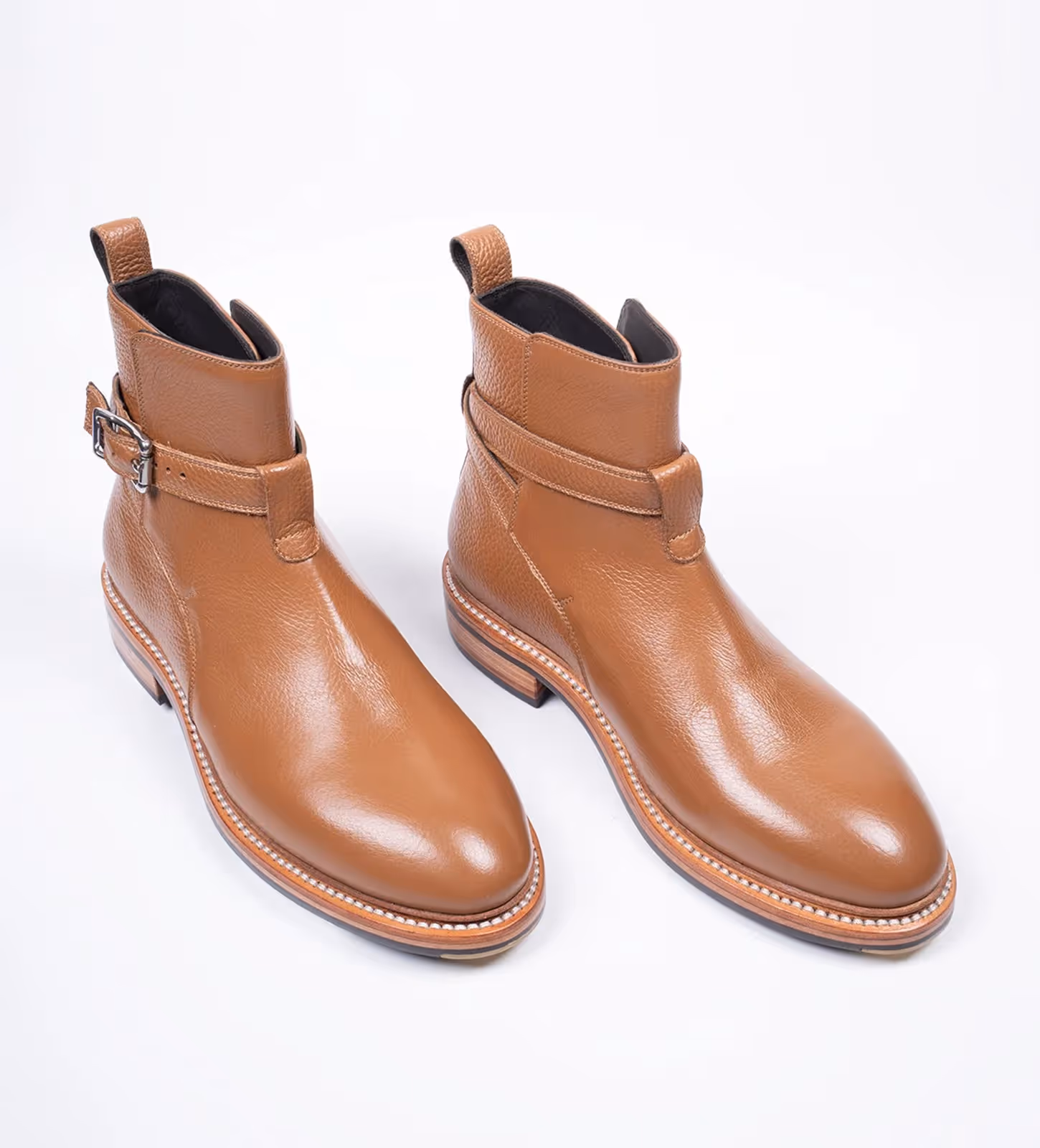Hand Welted Gruppo Mastrotto Tan Milled Jodhpur Boot image 1