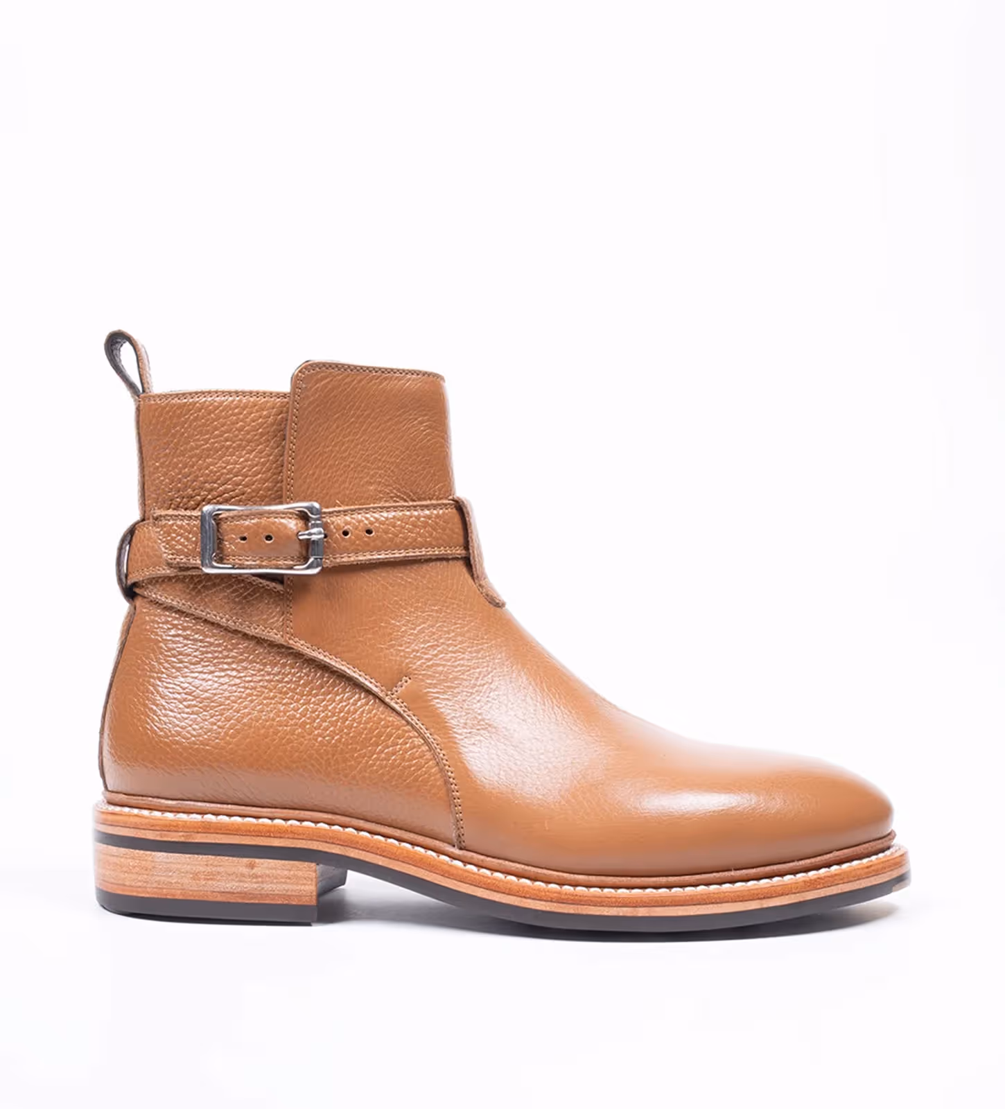 Hand Welted Gruppo Mastrotto Tan Milled Jodhpur Boot image 2