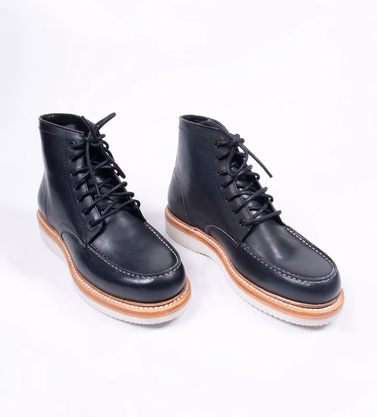 Hand Welted Moctoe Boot with Bellows Tongue image 1