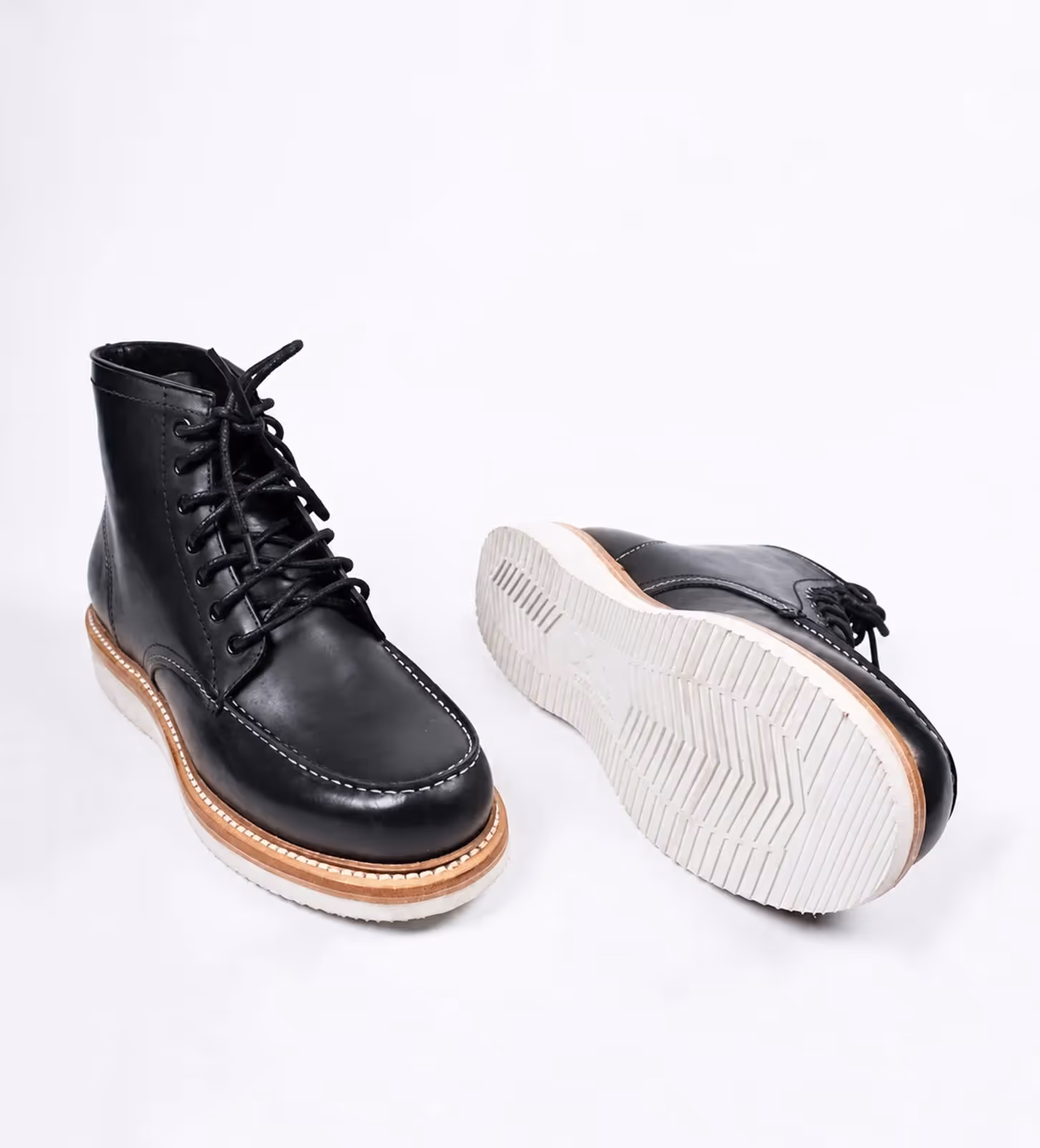 Hand Welted Moctoe Boot with Bellows Tongue image 2