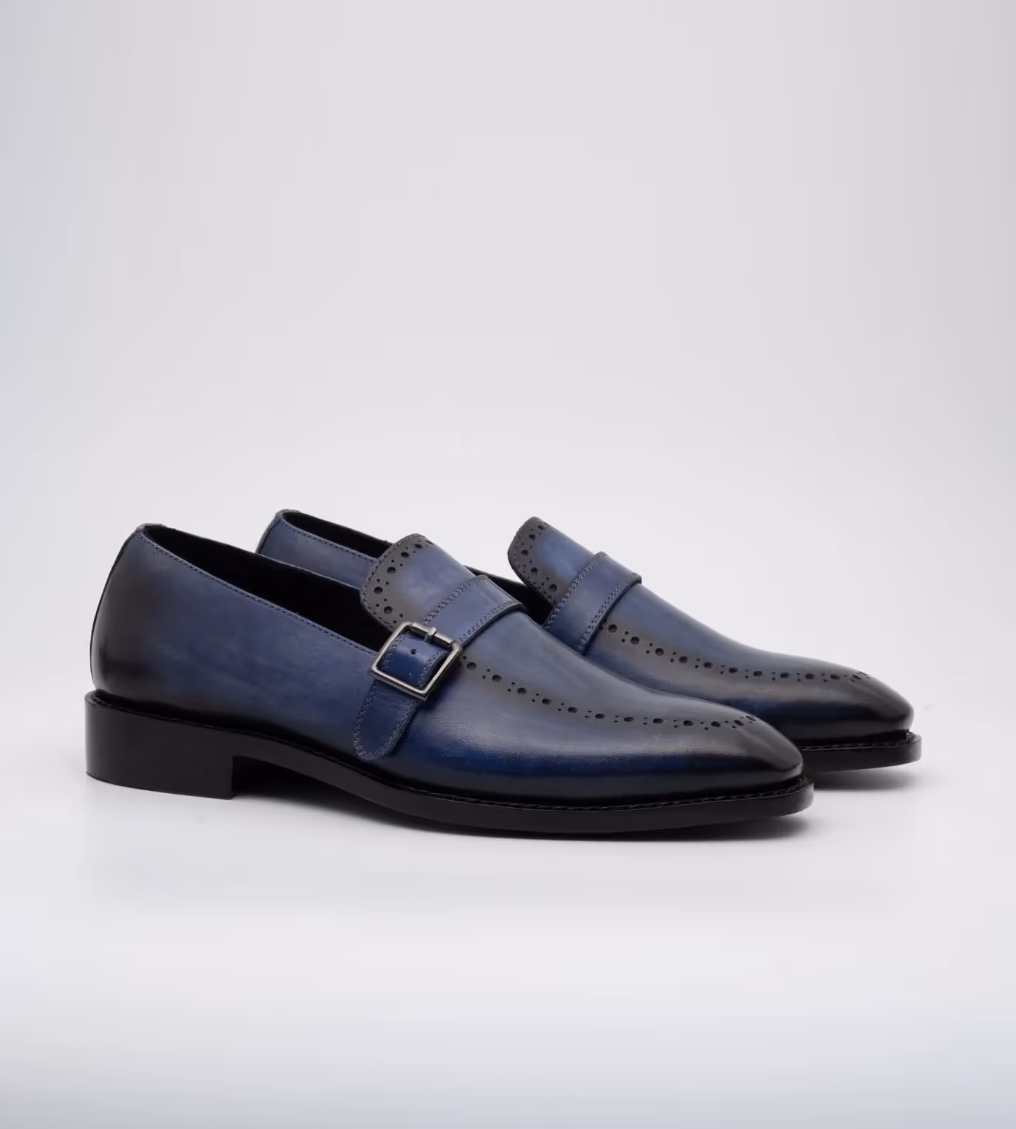 Hand Welted Navy Strap Loafer image 2