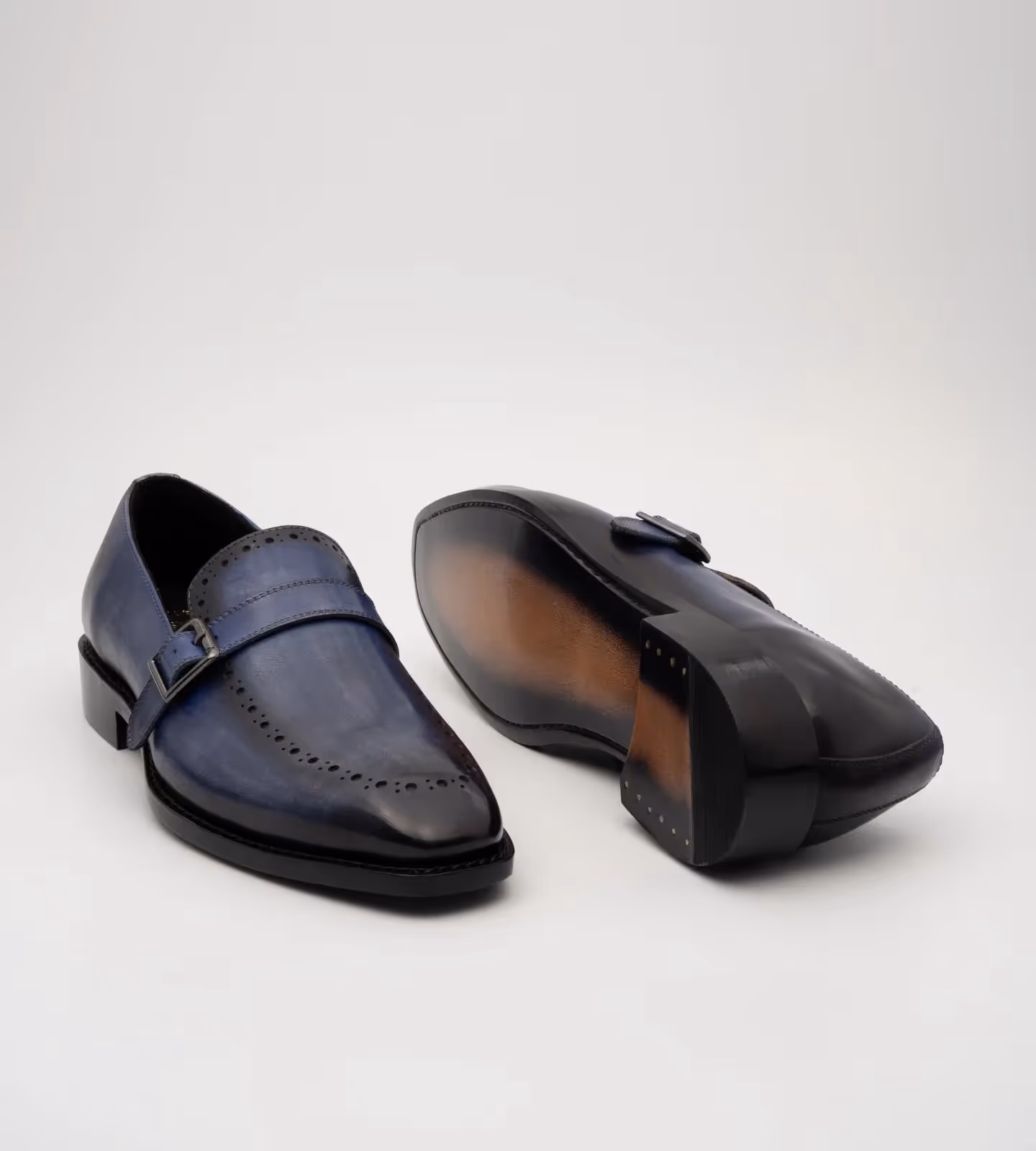 Hand Welted Navy Strap Loafer image 3