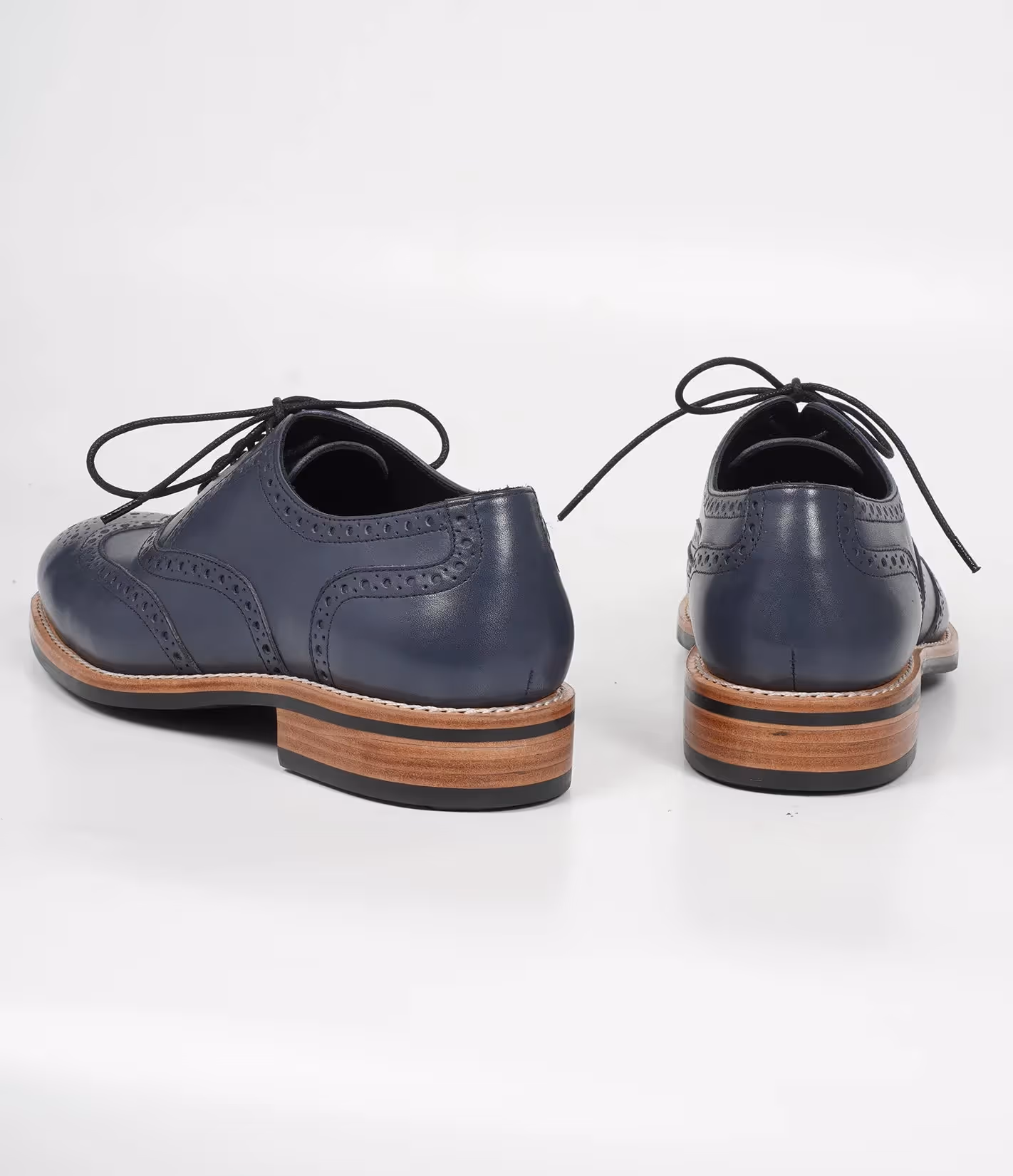 Hand Welted Navy Wingtip Oxfords image 5
