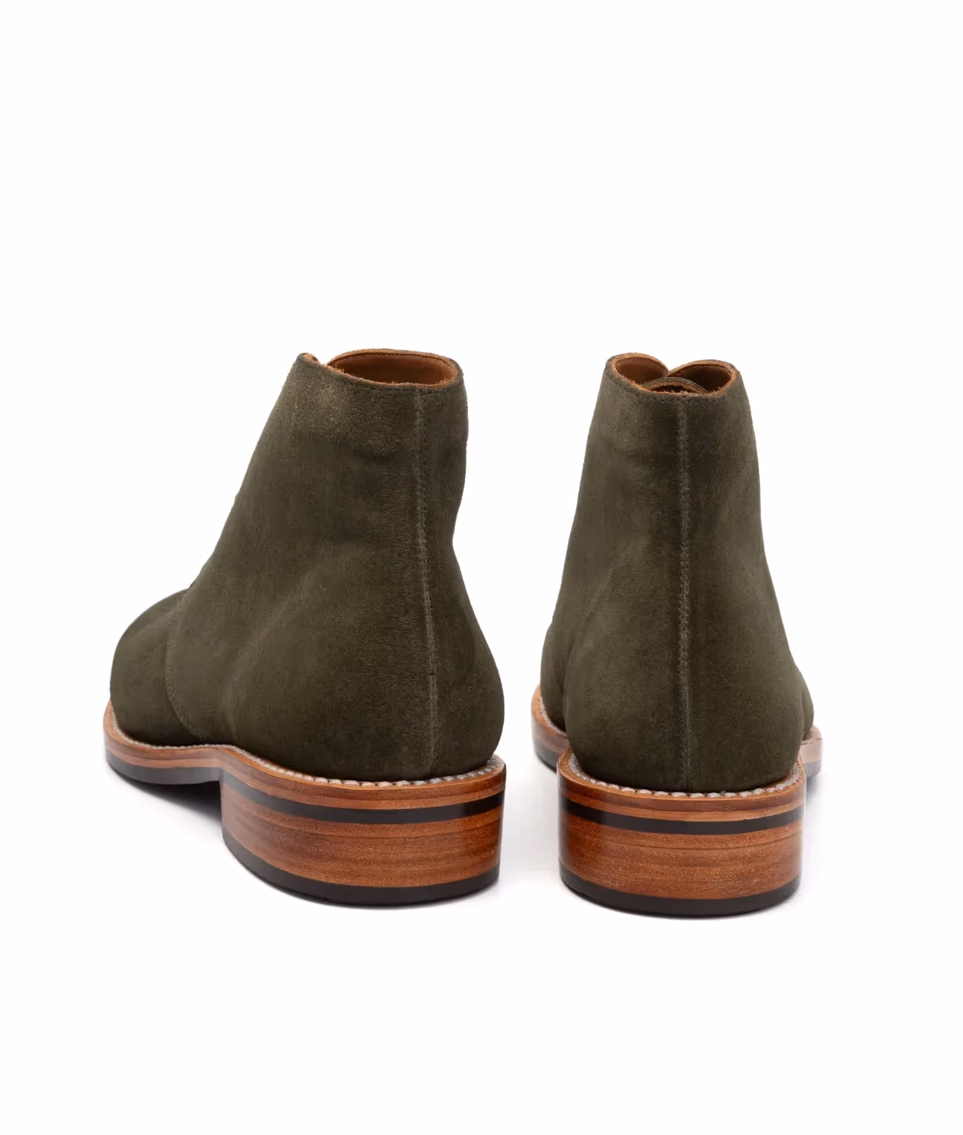 Hand-Welted Olive Suede Leather Chukka Boot image 5