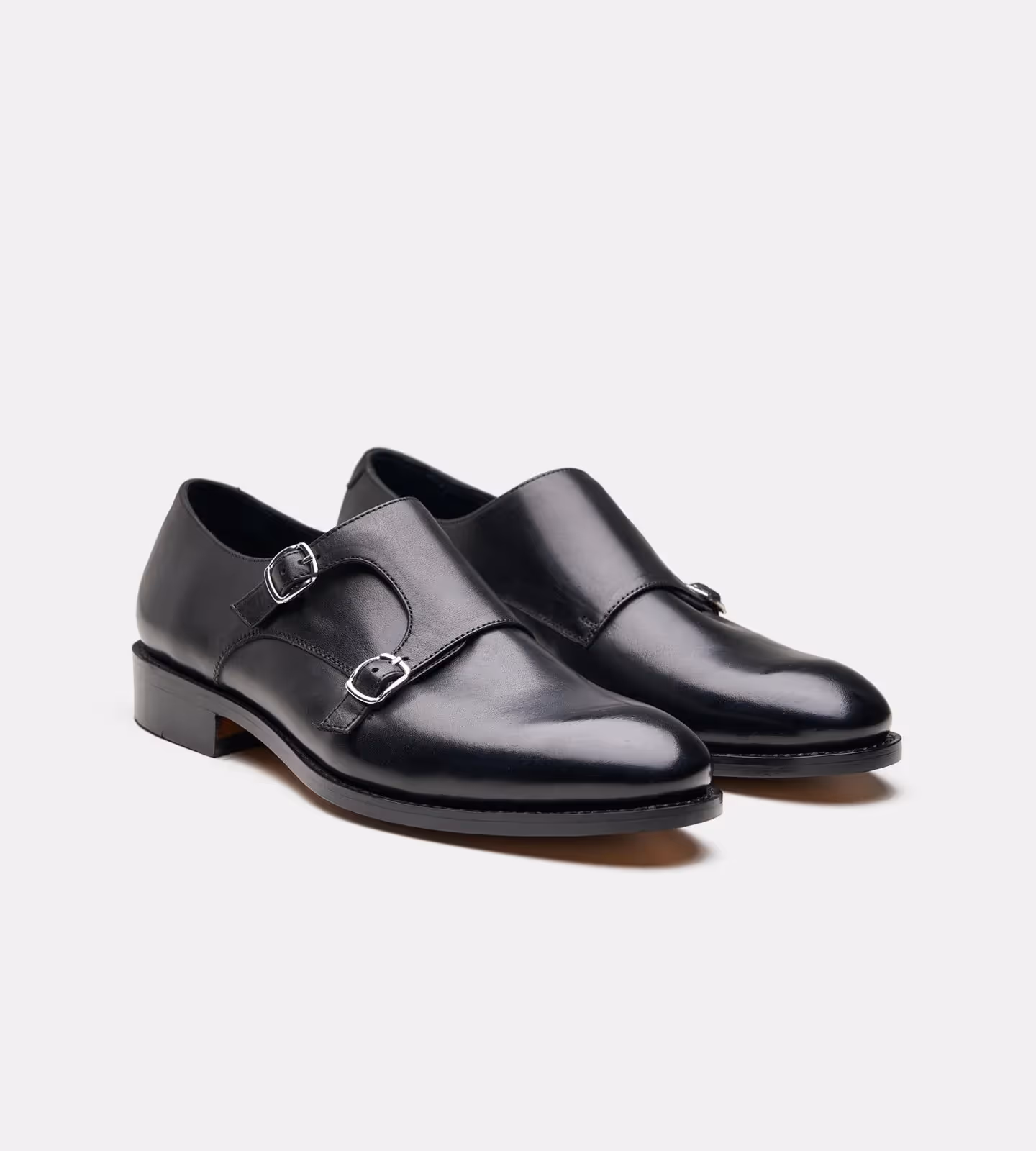 Hand Welted Plain Toe Double Strap Monk Shoe  image 2