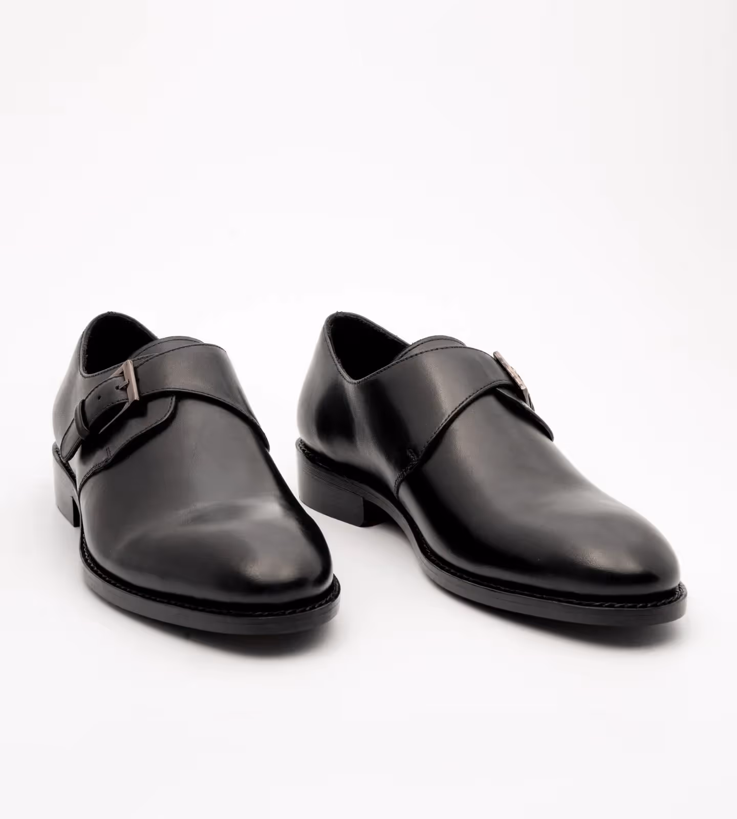 Hand Welted Single Strap Black Monks image 1