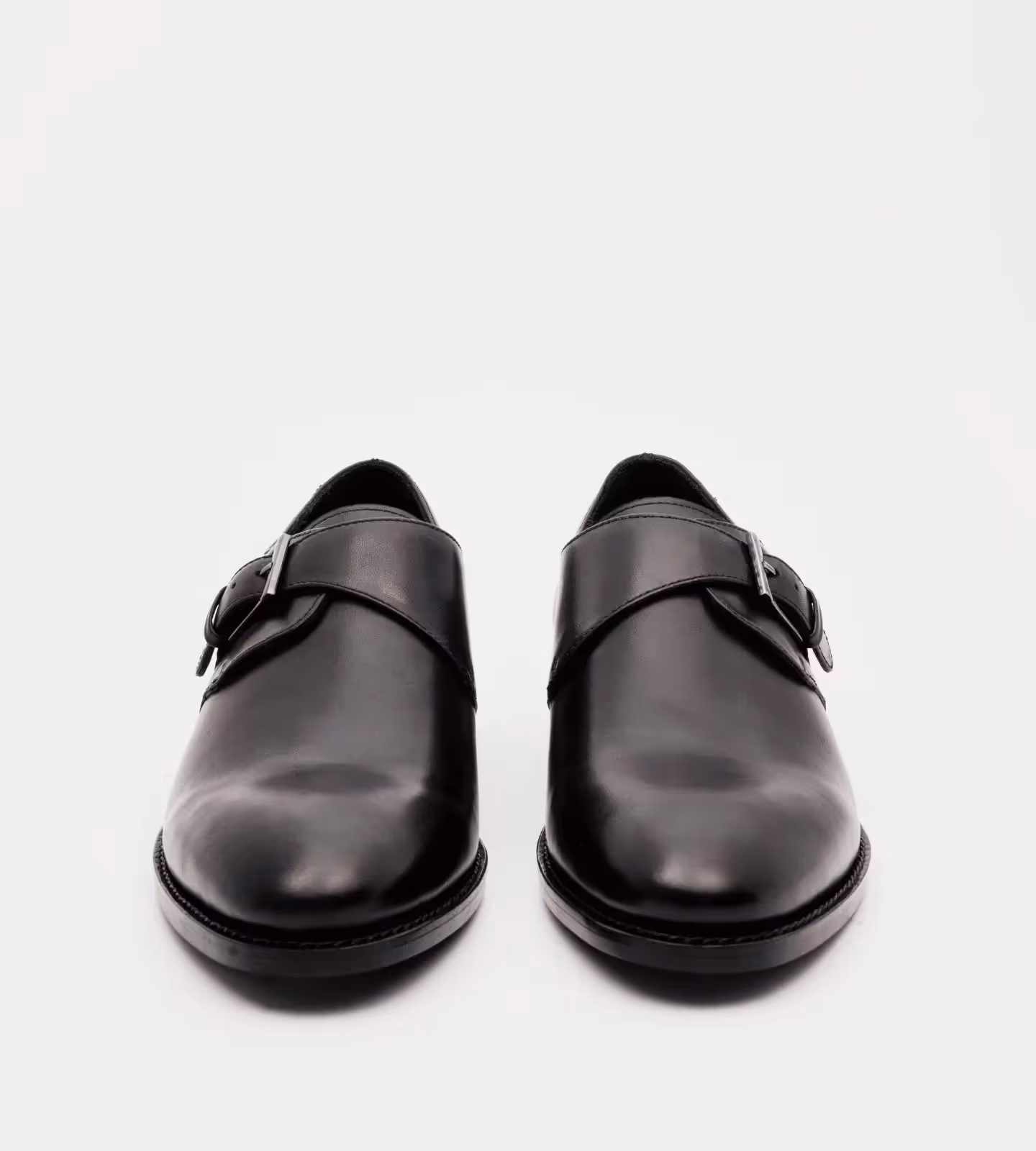 Hand Welted Single Strap Black Monks  image 2