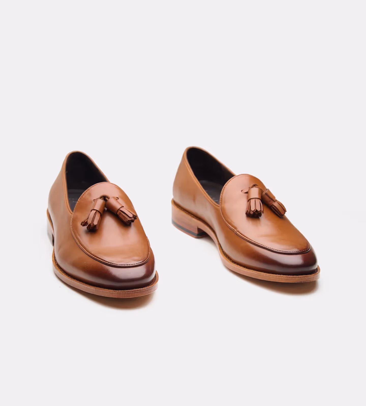 Hand Welted Tan Belgian Tassel Loafer image 1