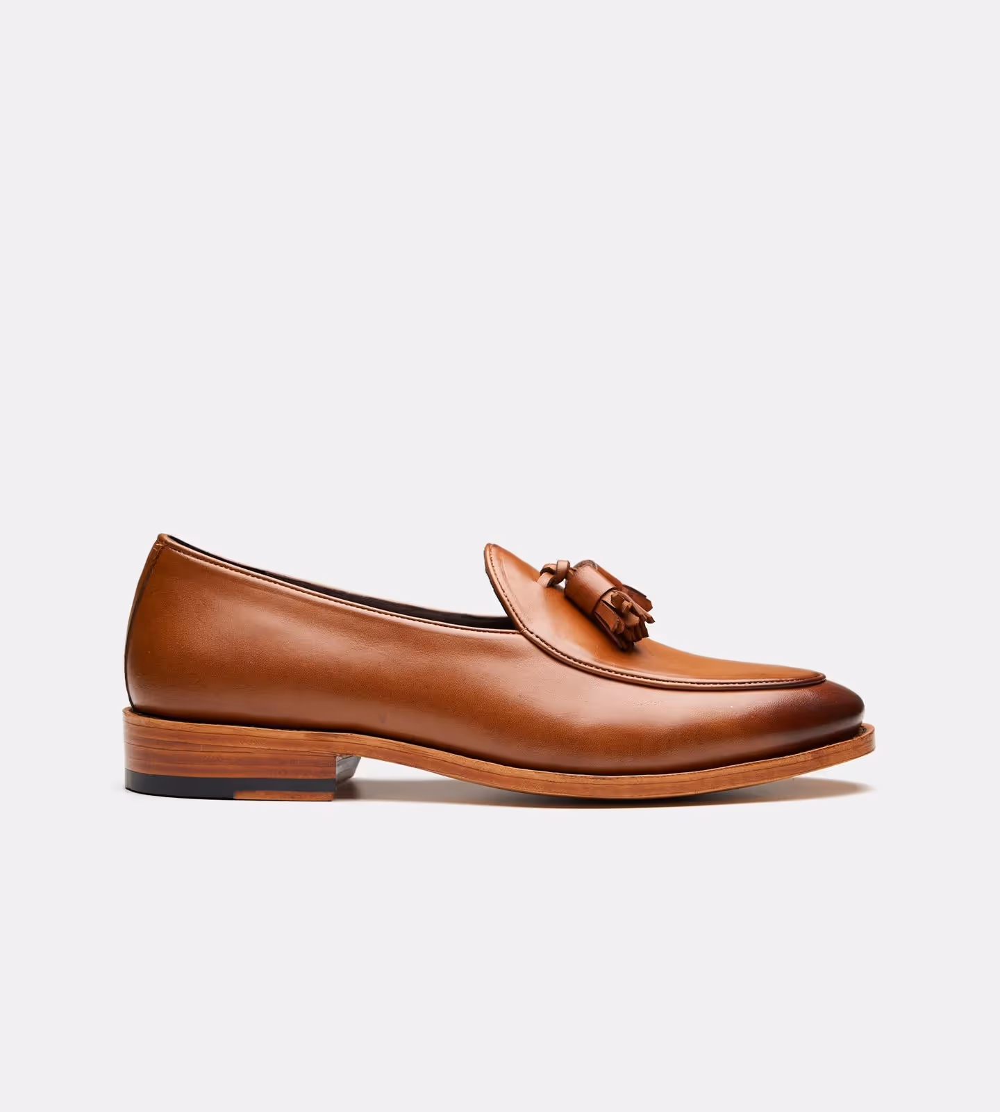 Hand Welted Tan Belgian Tassel Loafer  image 3