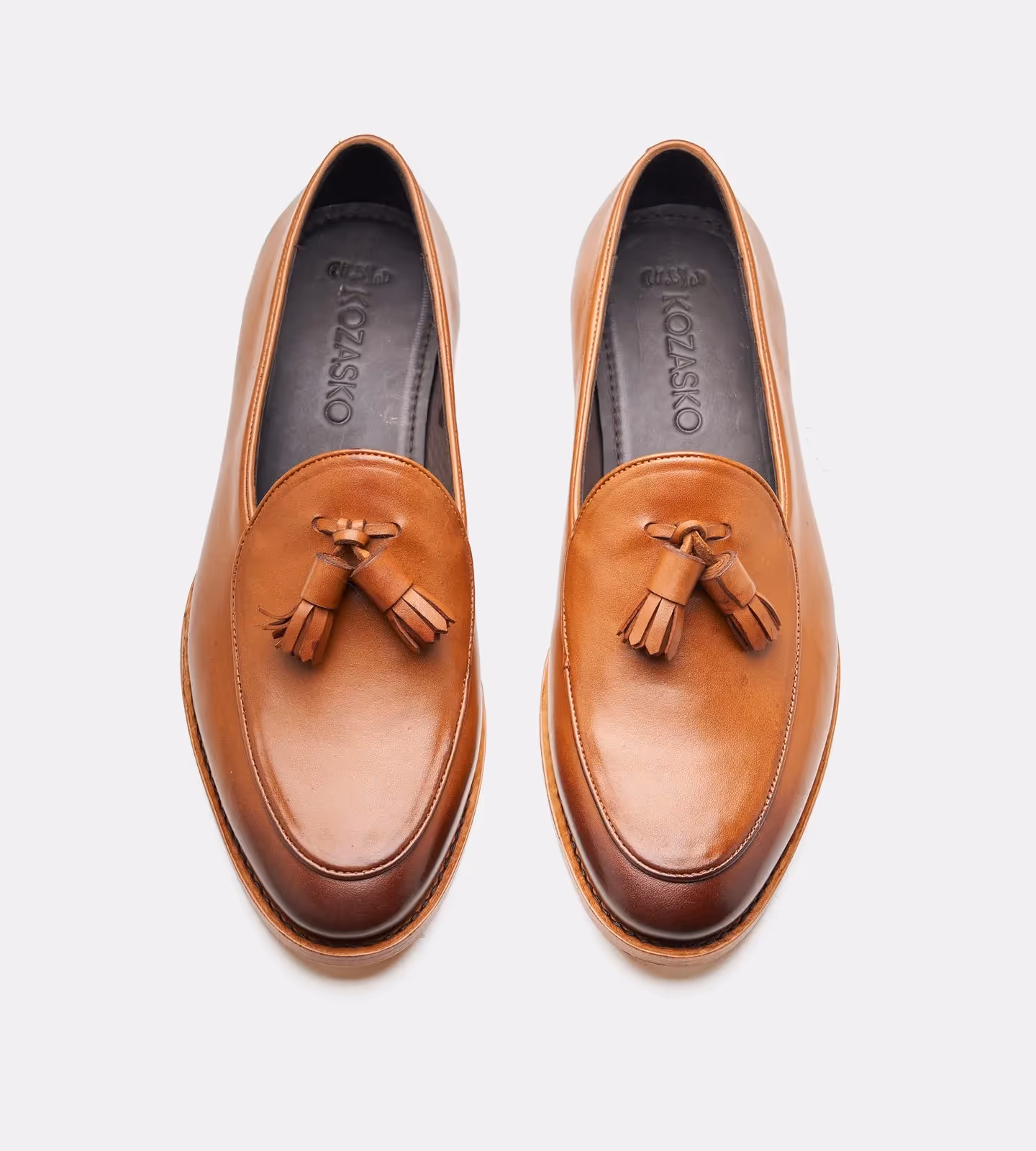 Hand Welted Tan Belgian Tassel Loafer  image 4