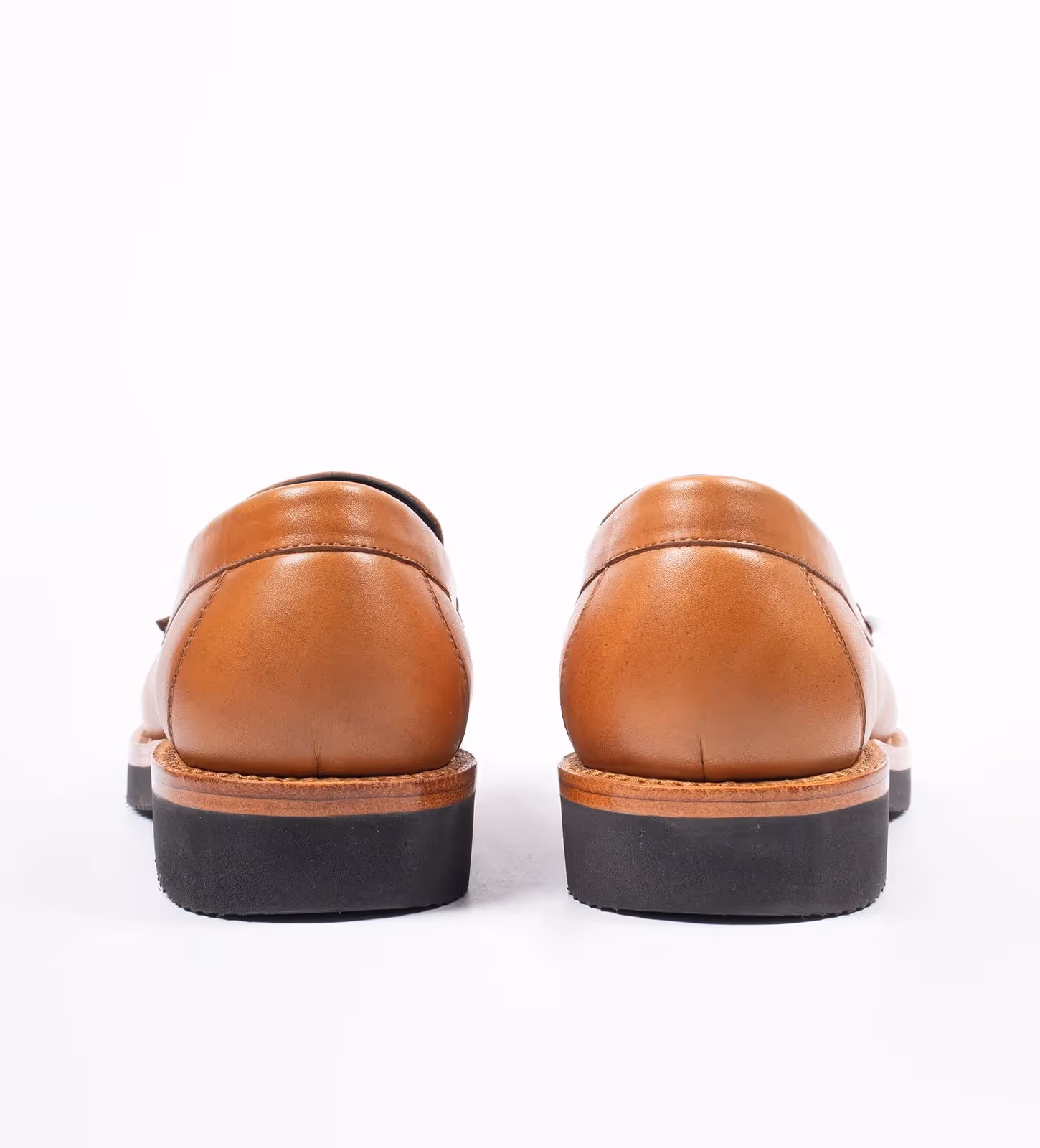 Hand-Welted Tan Full Grain Leather Barefoot Slip-Ons image 4