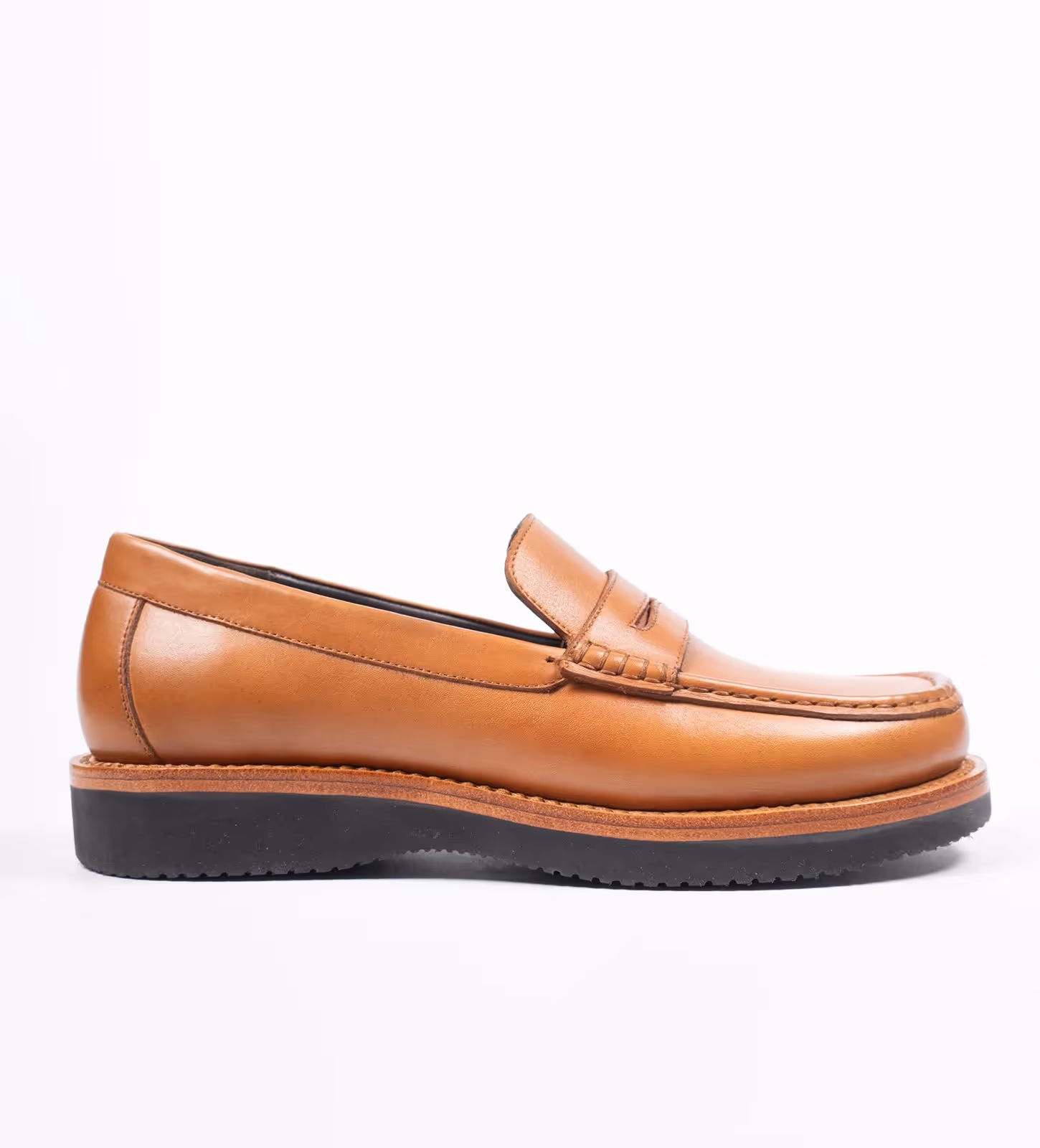 Hand-Welted Tan Full Grain Leather Barefoot Slip-Ons image 6