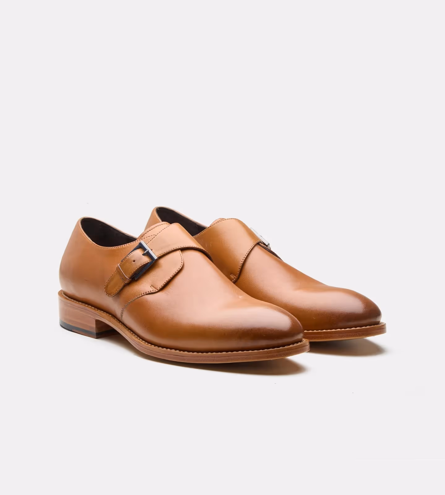 Hand Welted Tan Leather Single Monks image 1