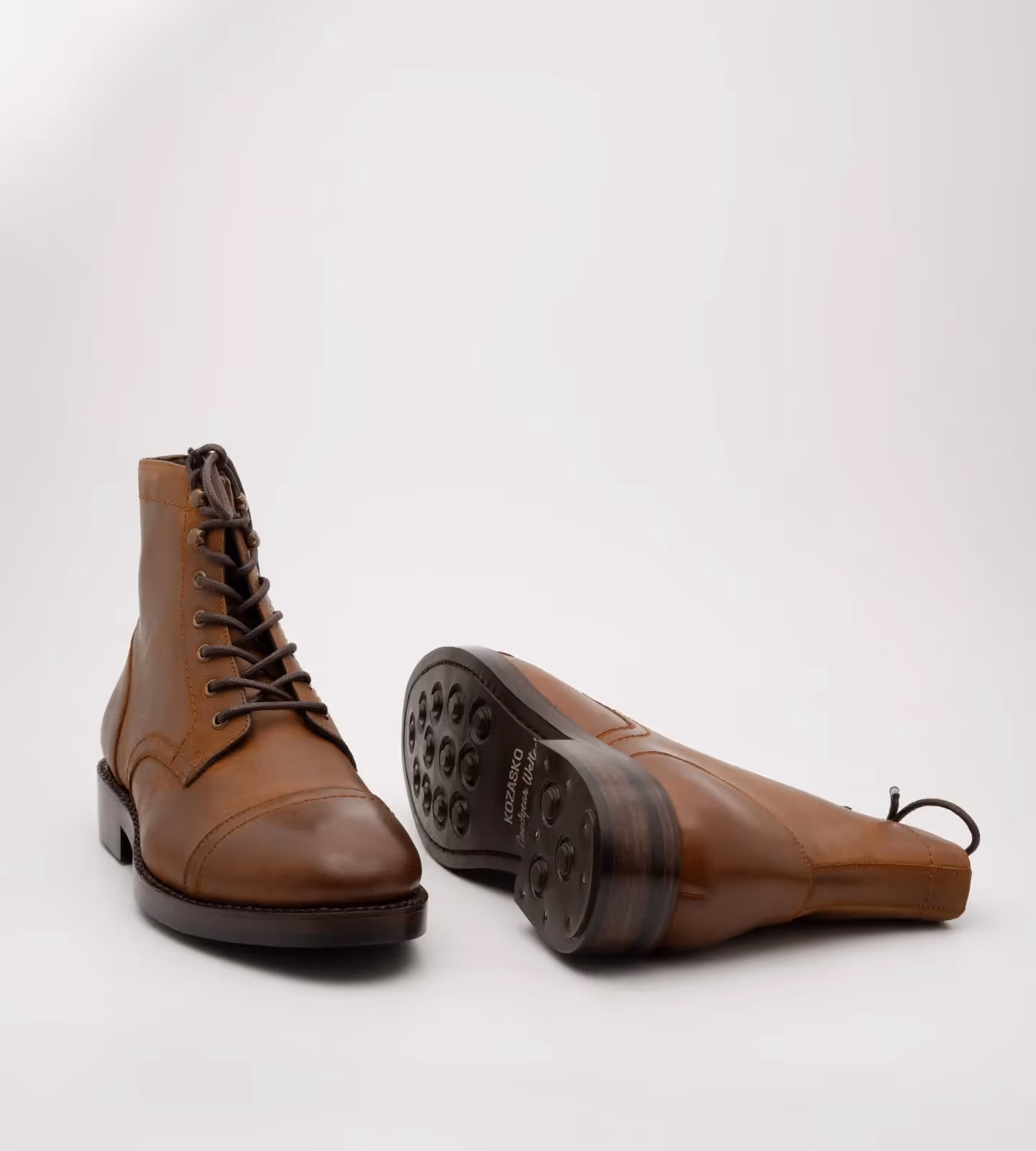 Hand Welted Tan Nubuck Captoe Boot  image 2