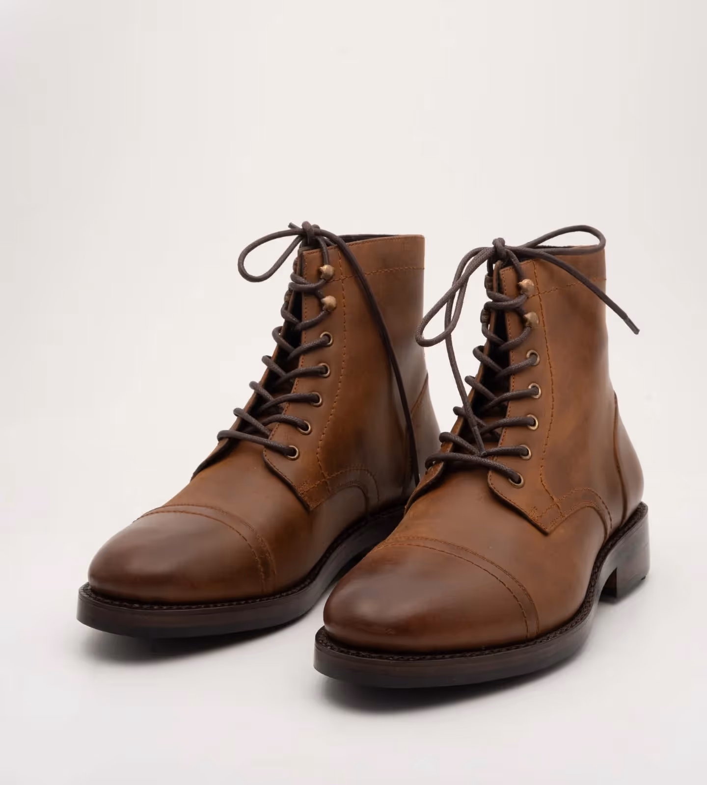 Hand Welted Tan Nubuck Captoe Boot  image 4
