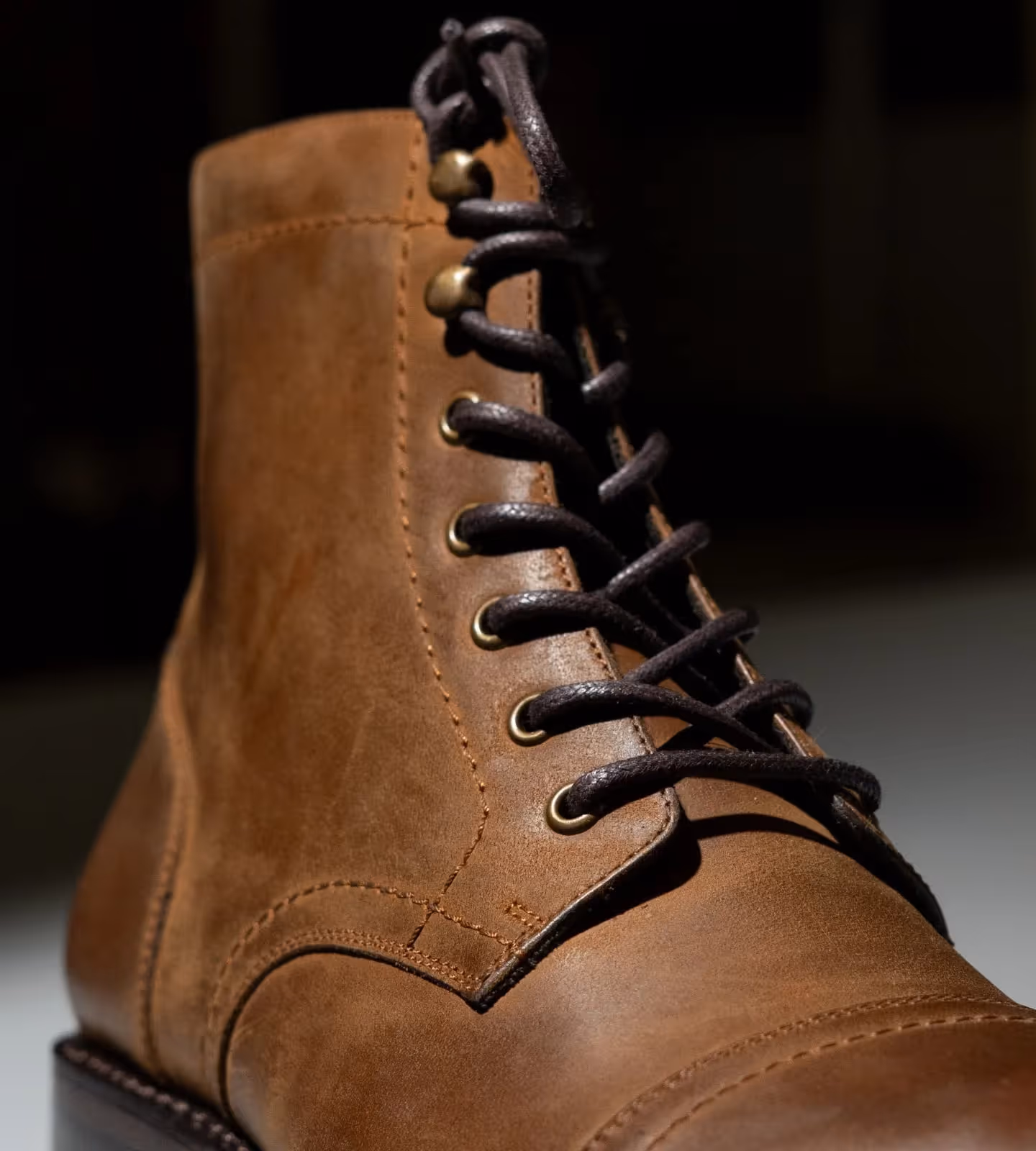 Hand Welted Tan Nubuck Captoe Boot  image 6