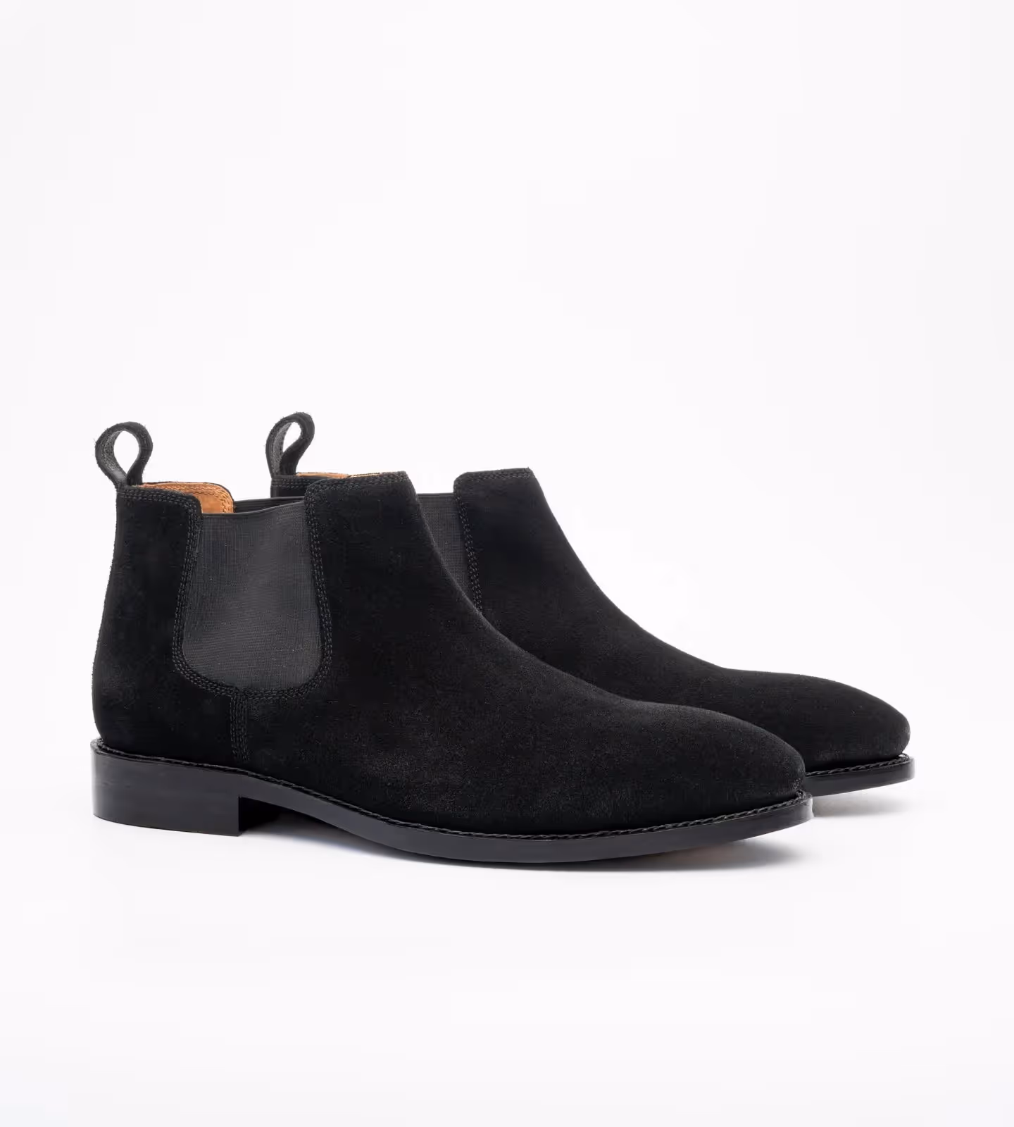 Handwelted Black Suede Chelsea Boot image 2