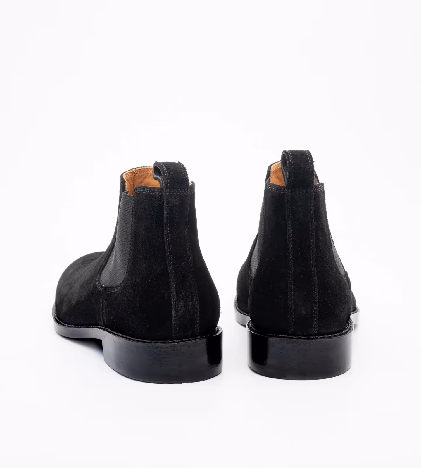 Handwelted Black Suede Chelsea Boot image 3