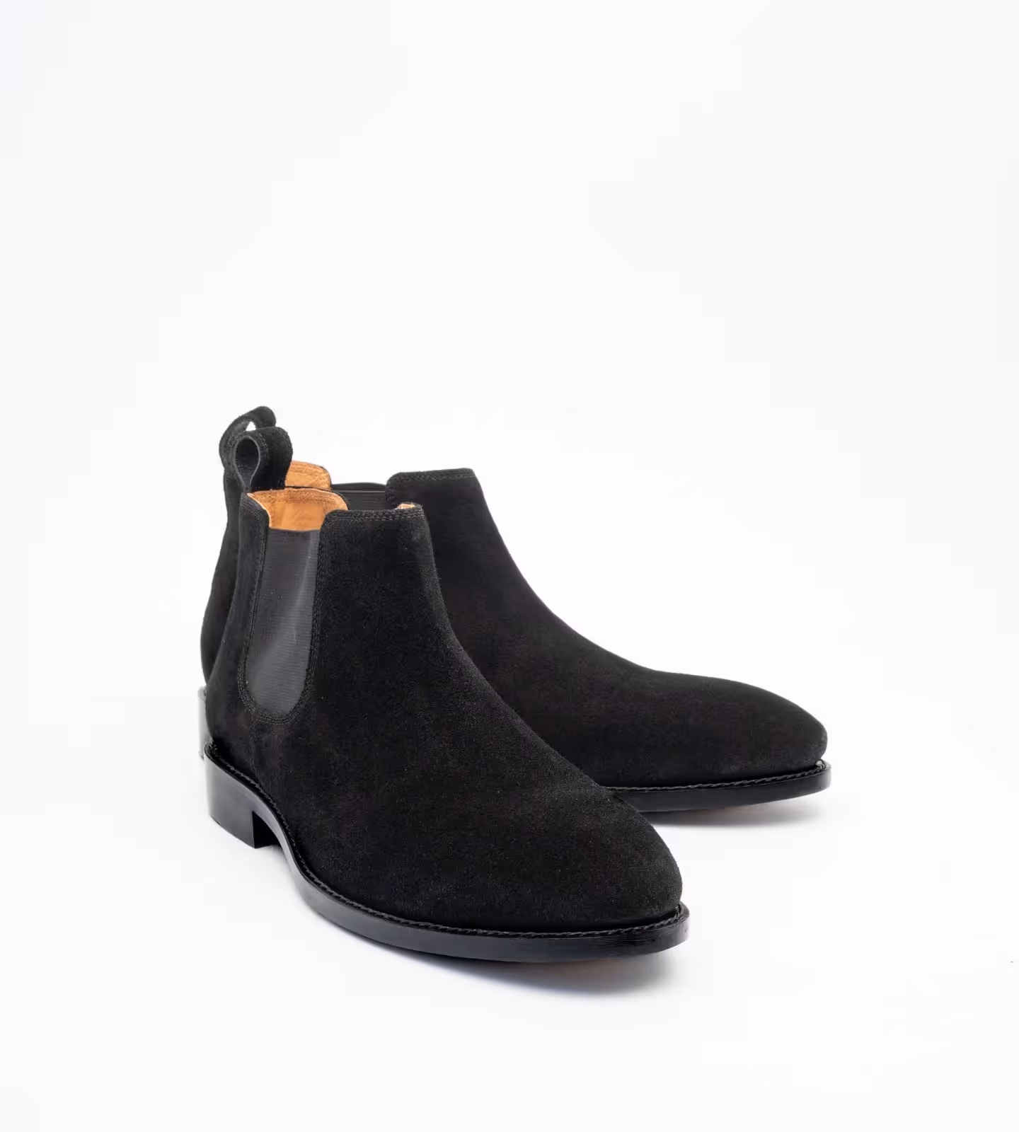 Handwelted Black Suede Chelsea Boot image 4