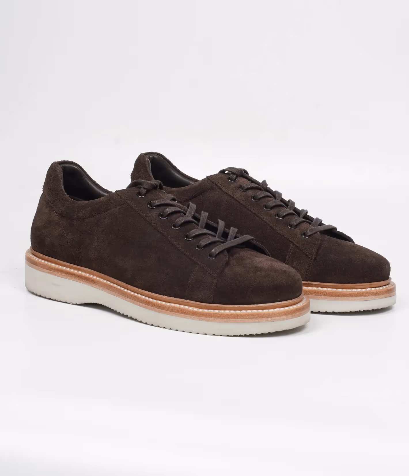 Handwelted Classic Brown Suede Sneaker image 1