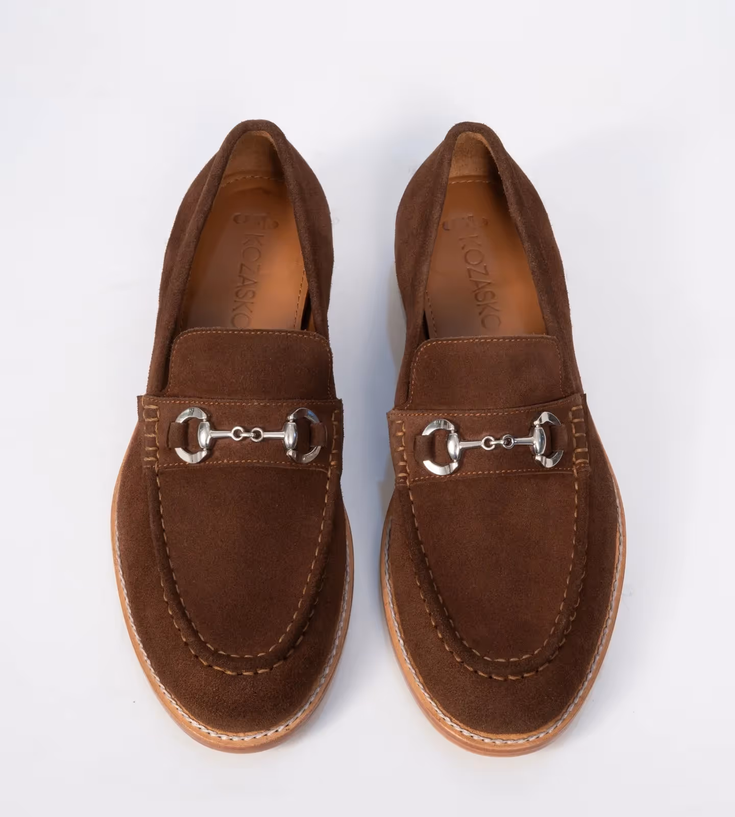 Handwelted Horsebit Suede Slip Ons image 2