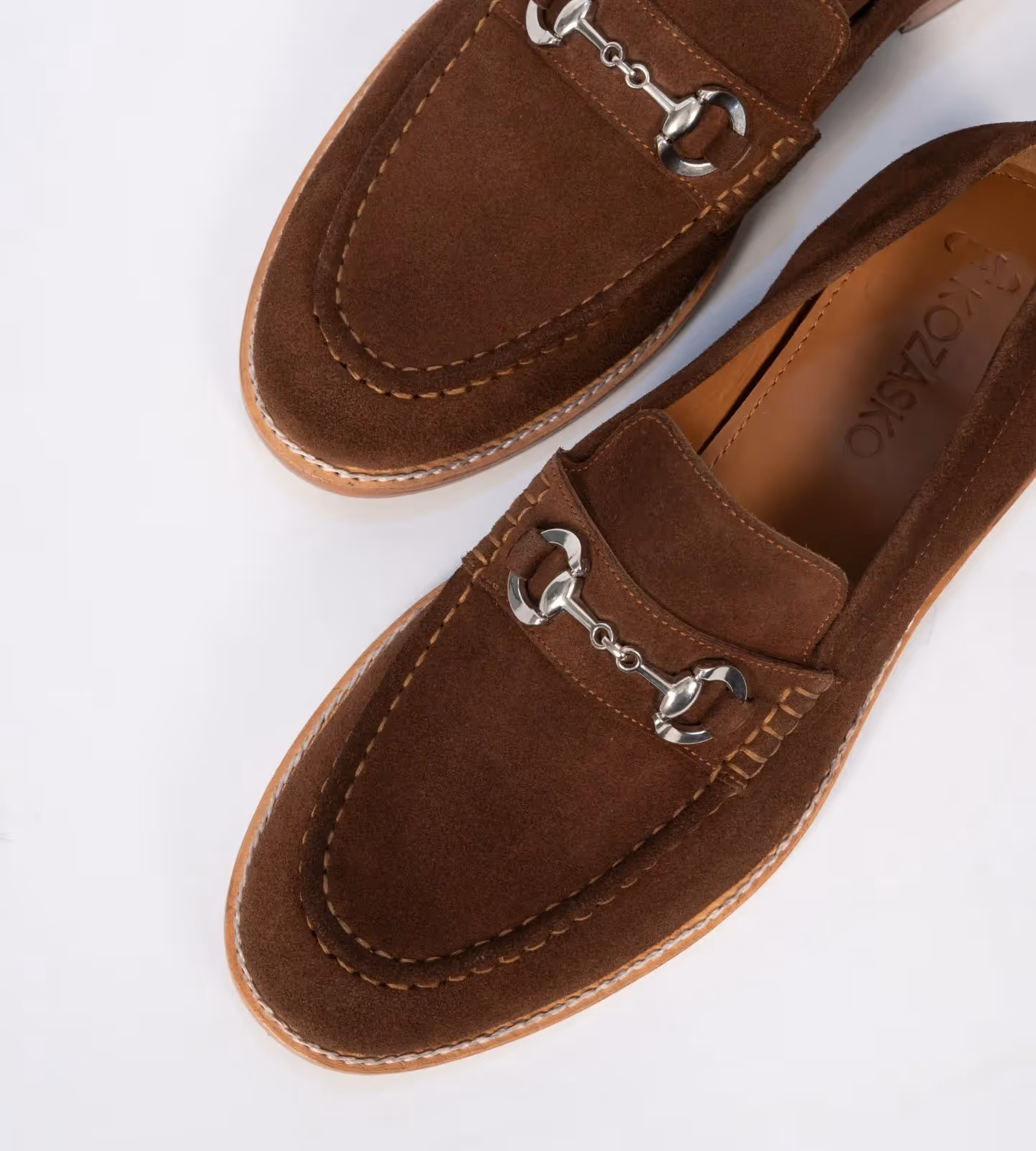 Handwelted Horsebit Suede Slip Ons image 3
