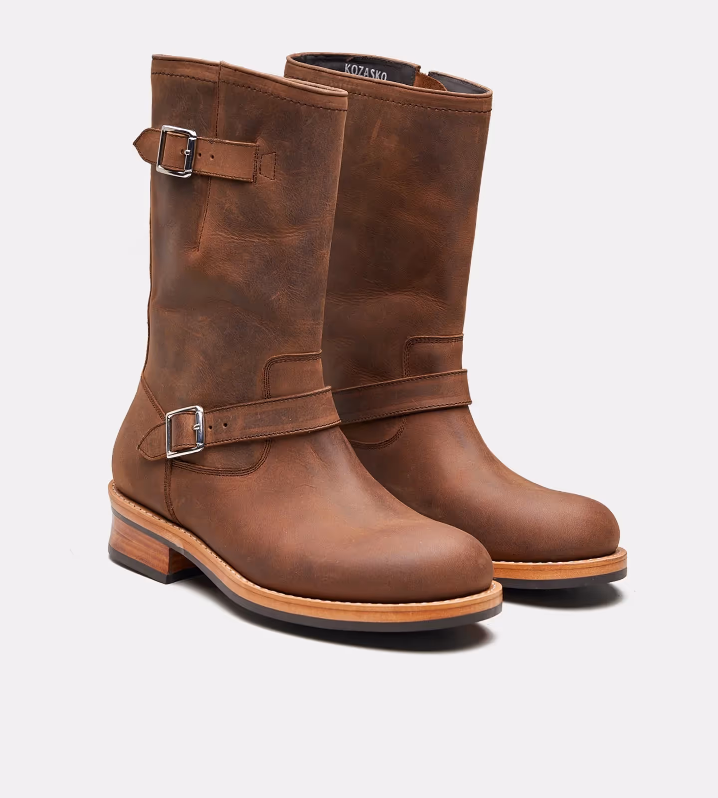 Handwelted Oil Pull Up Leather Engineer Boots image 1