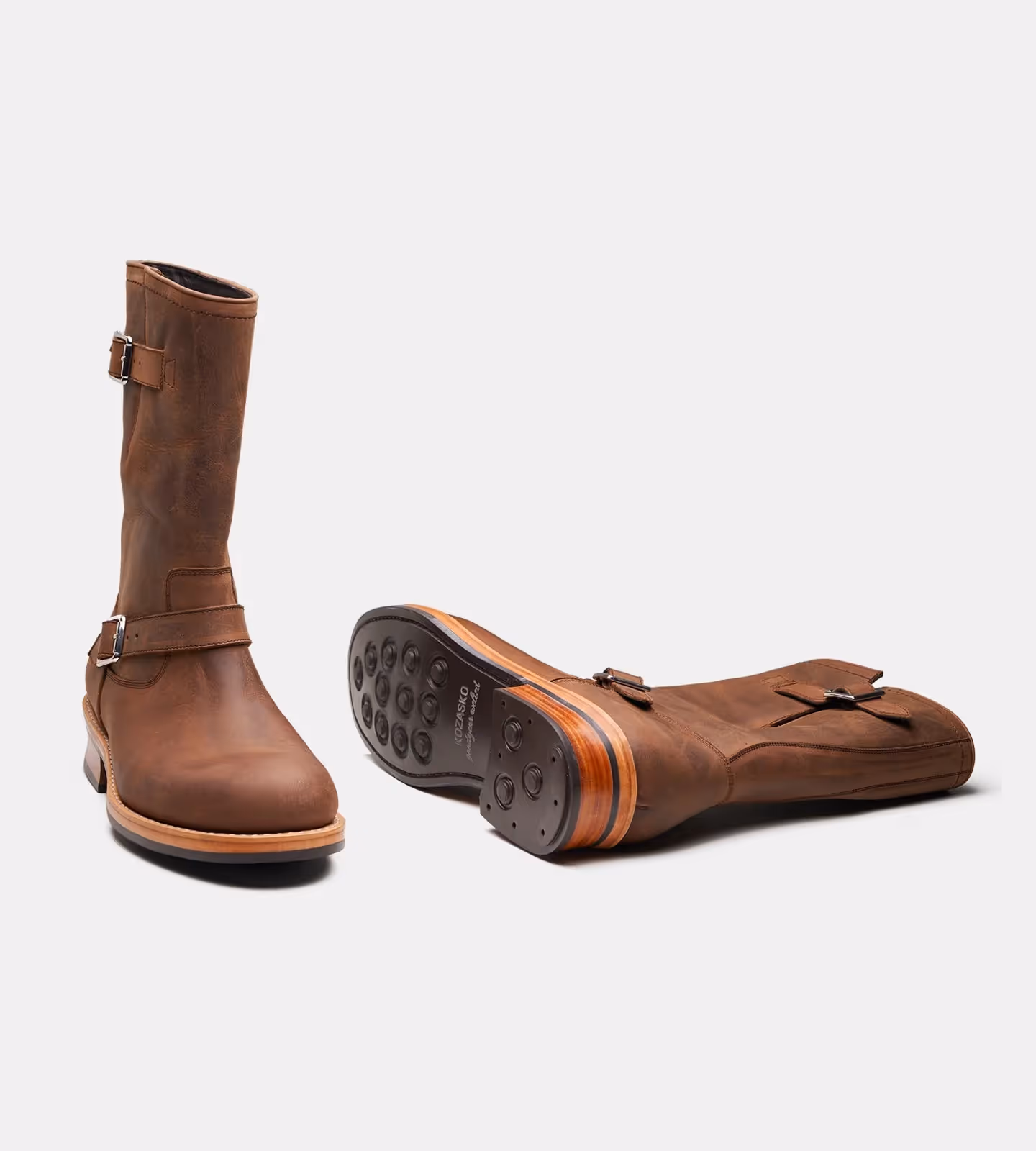 Handwelted Oil Pull Up Leather Engineer Boots  image 4