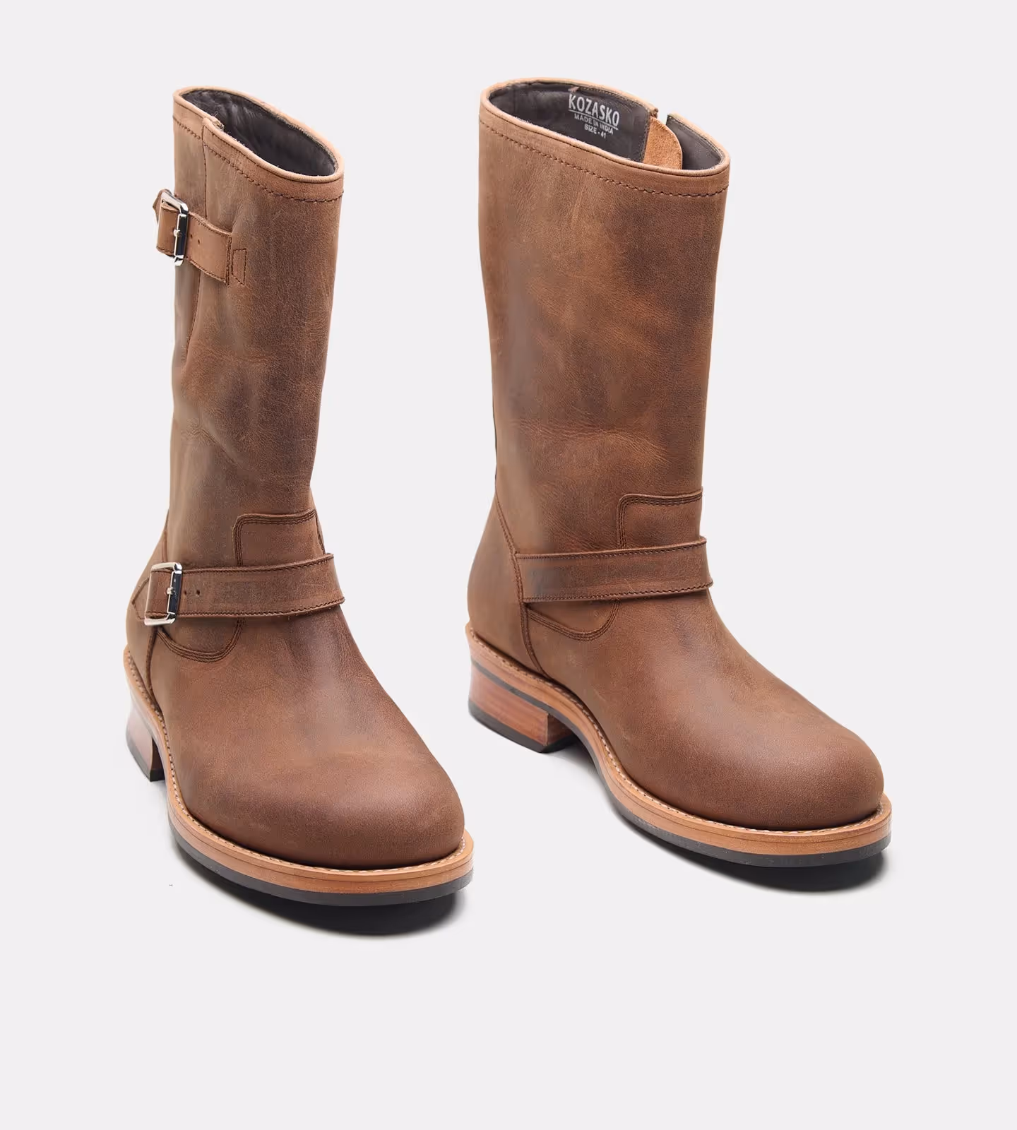 Handwelted Oil Pull Up Leather Engineer Boots  image 5