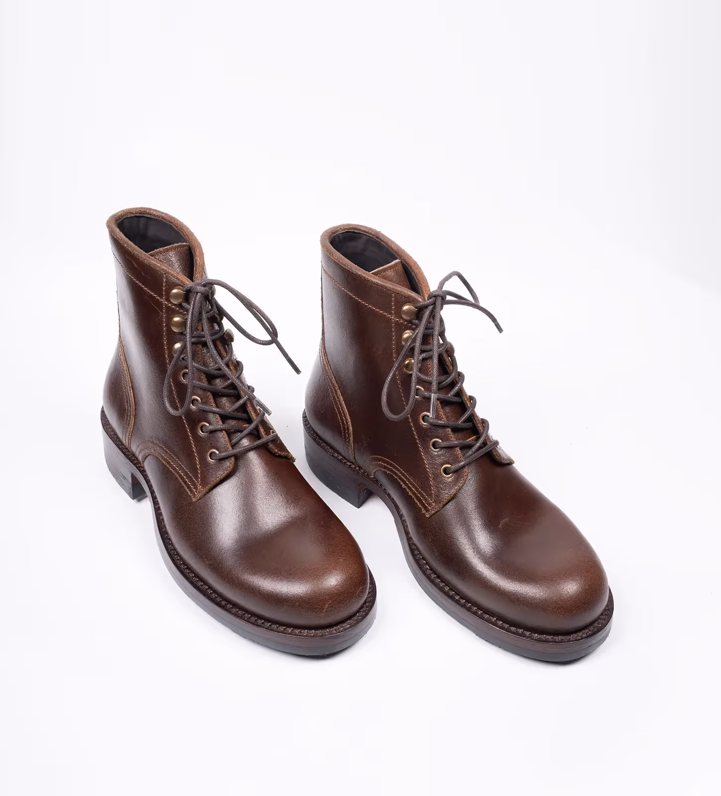 Horween Waxed Flesh Plain Toe Work Boot image 1