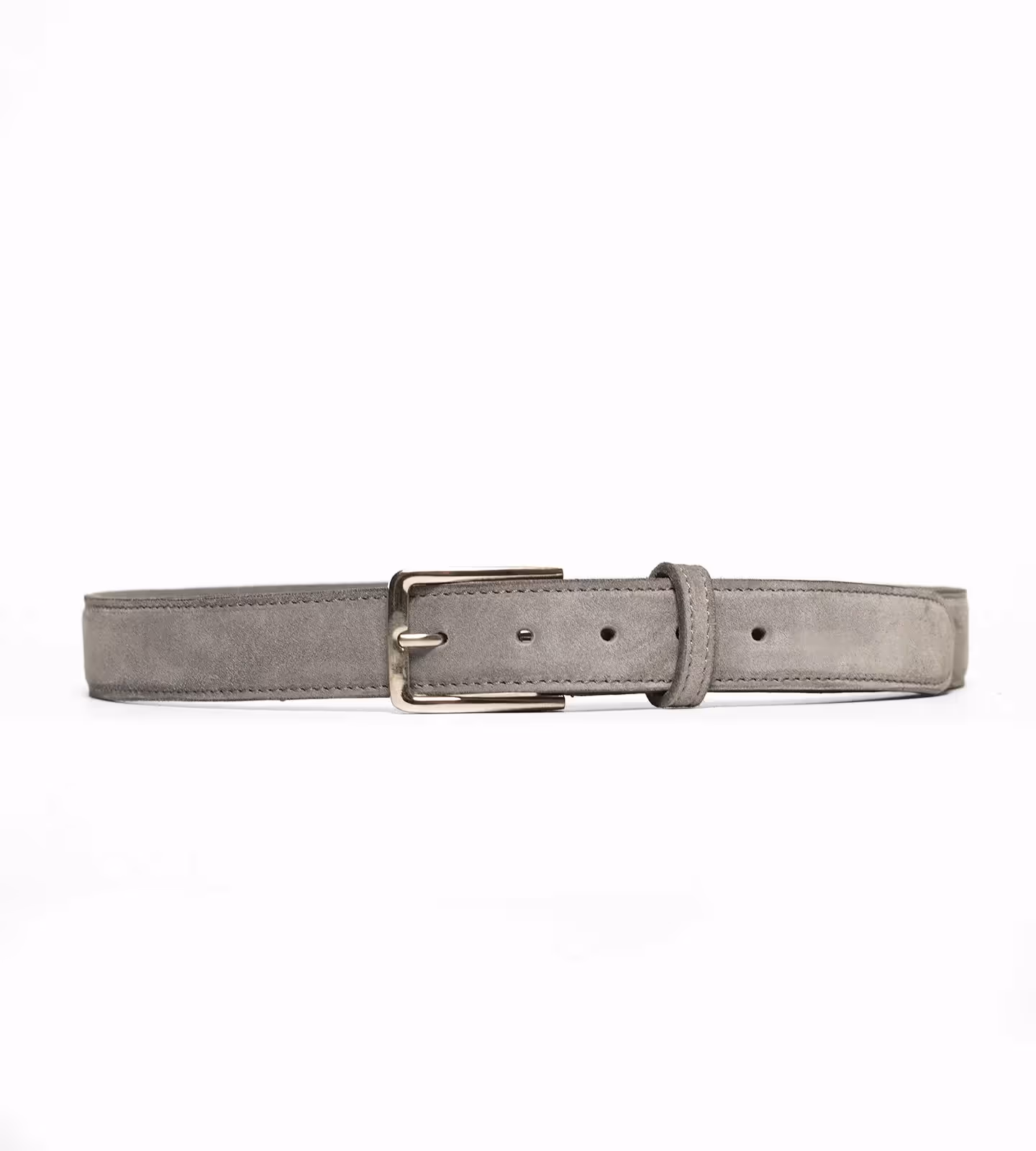 Italian Grey Suede Leather Belt image 1